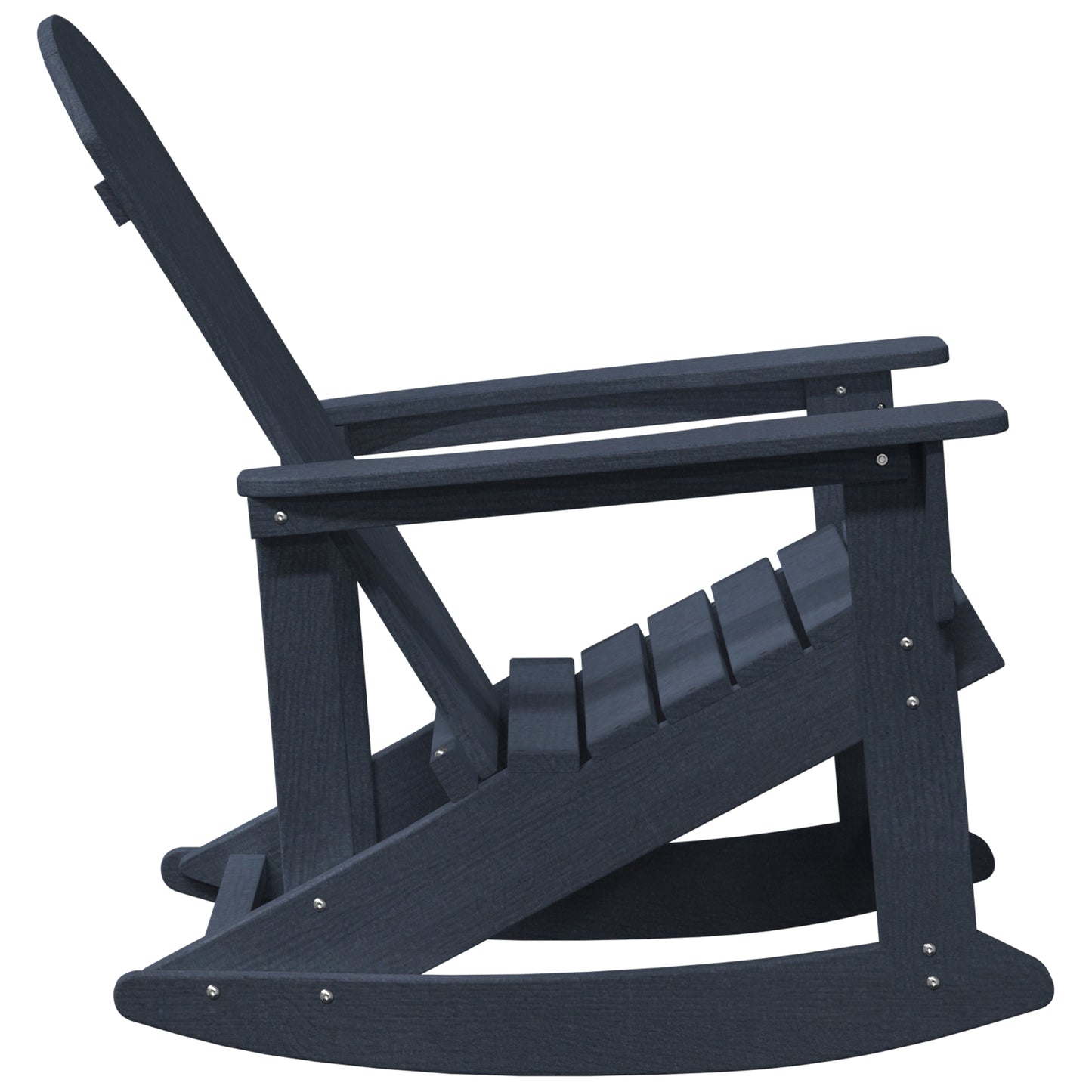 Navy Blue Adirondack Rocking Chair, HDPE, 73.5x92x90 cm