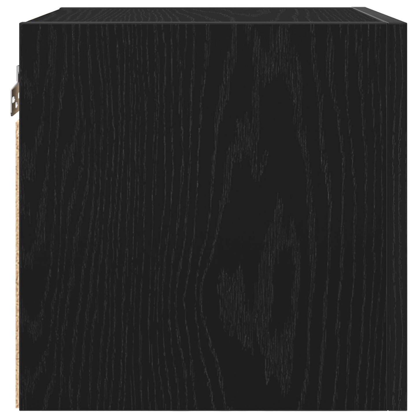 Black Oak Wall Mounted TV Cabinet - Compact 30.5x30x30 cm
