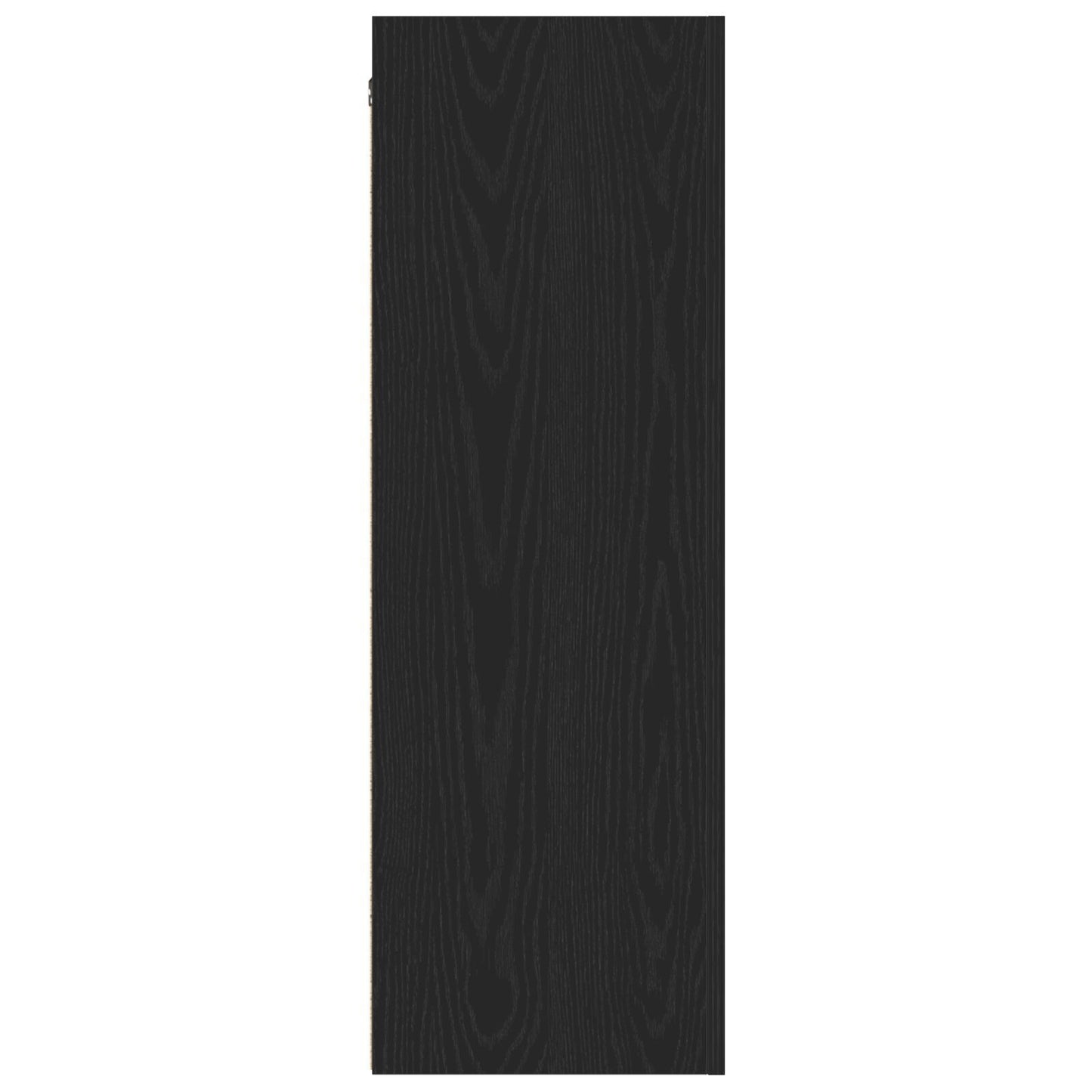 Black Oak Wall-Mounted TV Cabinets, Set of 2, Engineered Wood