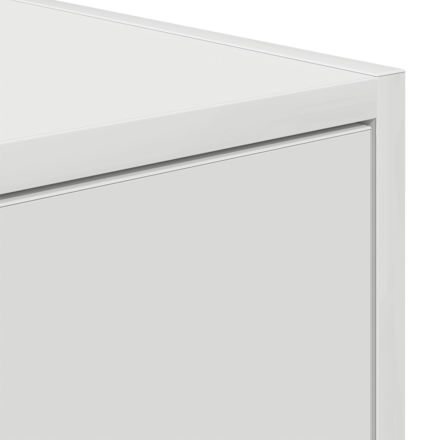 White Engineered Wood TV Cabinet - 100x31x25.5 cm