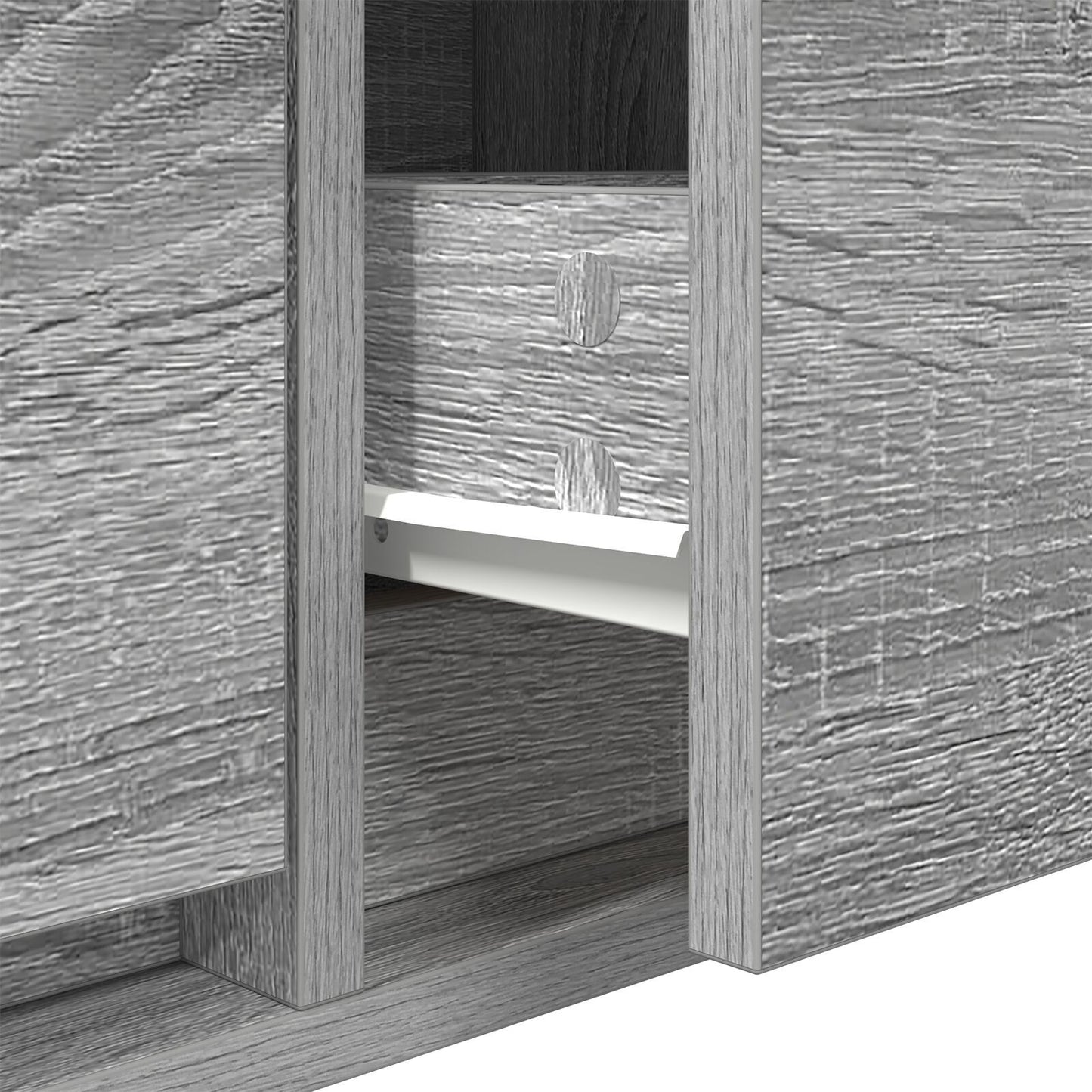 Grey Sonoma TV Cabinet - Engineered Wood, 100x31x25.5 cm