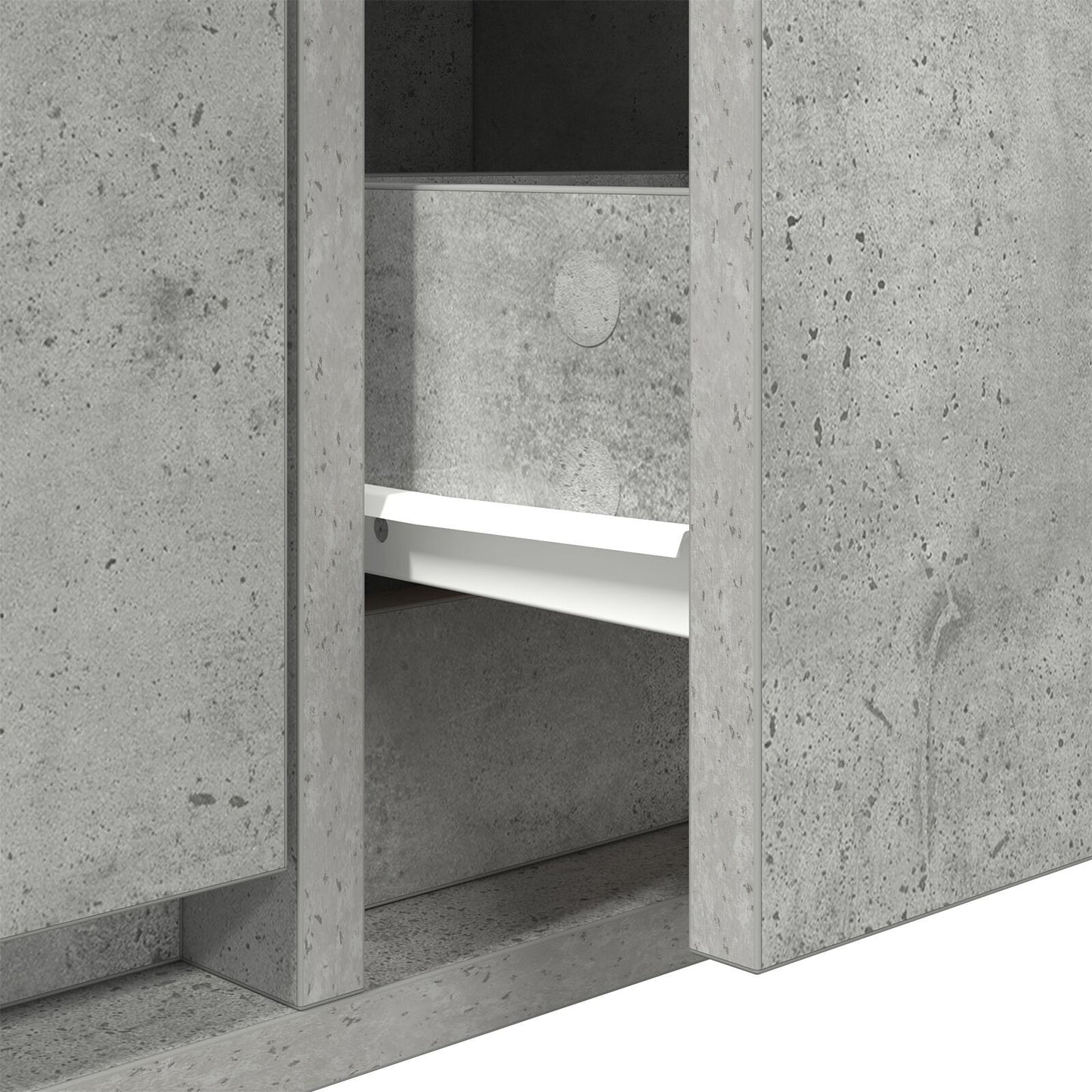 Concrete Grey TV Cabinet, Engineered Wood 100x31x25.5 cm