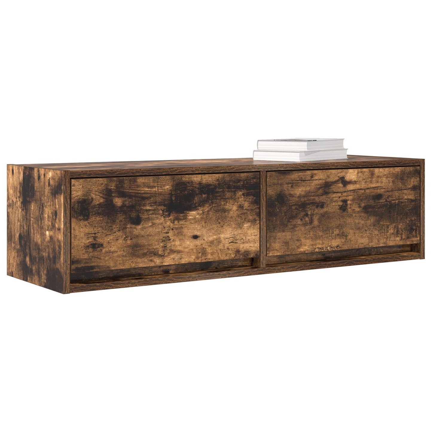 Smoked Oak TV Cabinet - 100x31x25.5 cm Engineered Wood