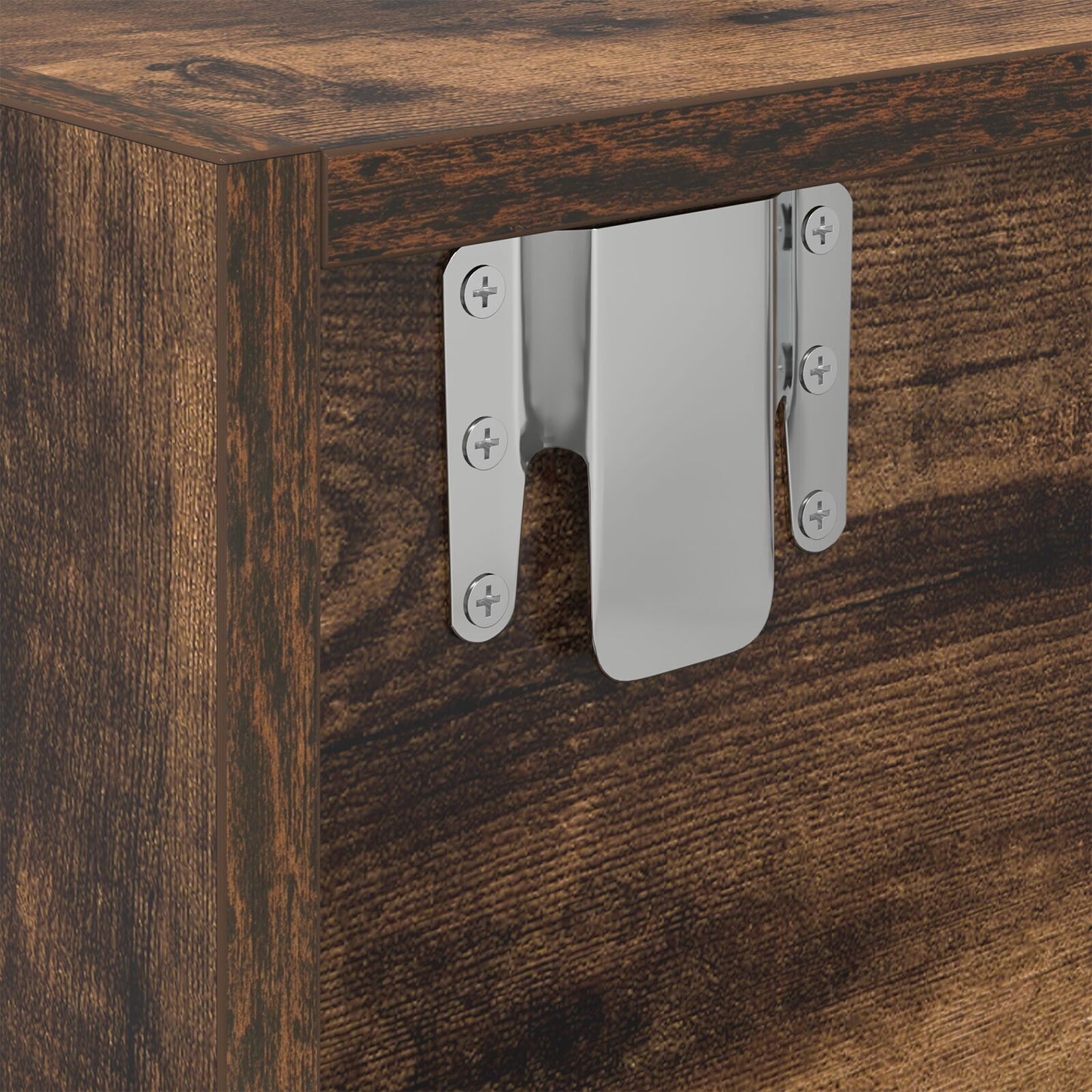 Smoked Oak TV Cabinet - 100x31x25.5 cm Engineered Wood