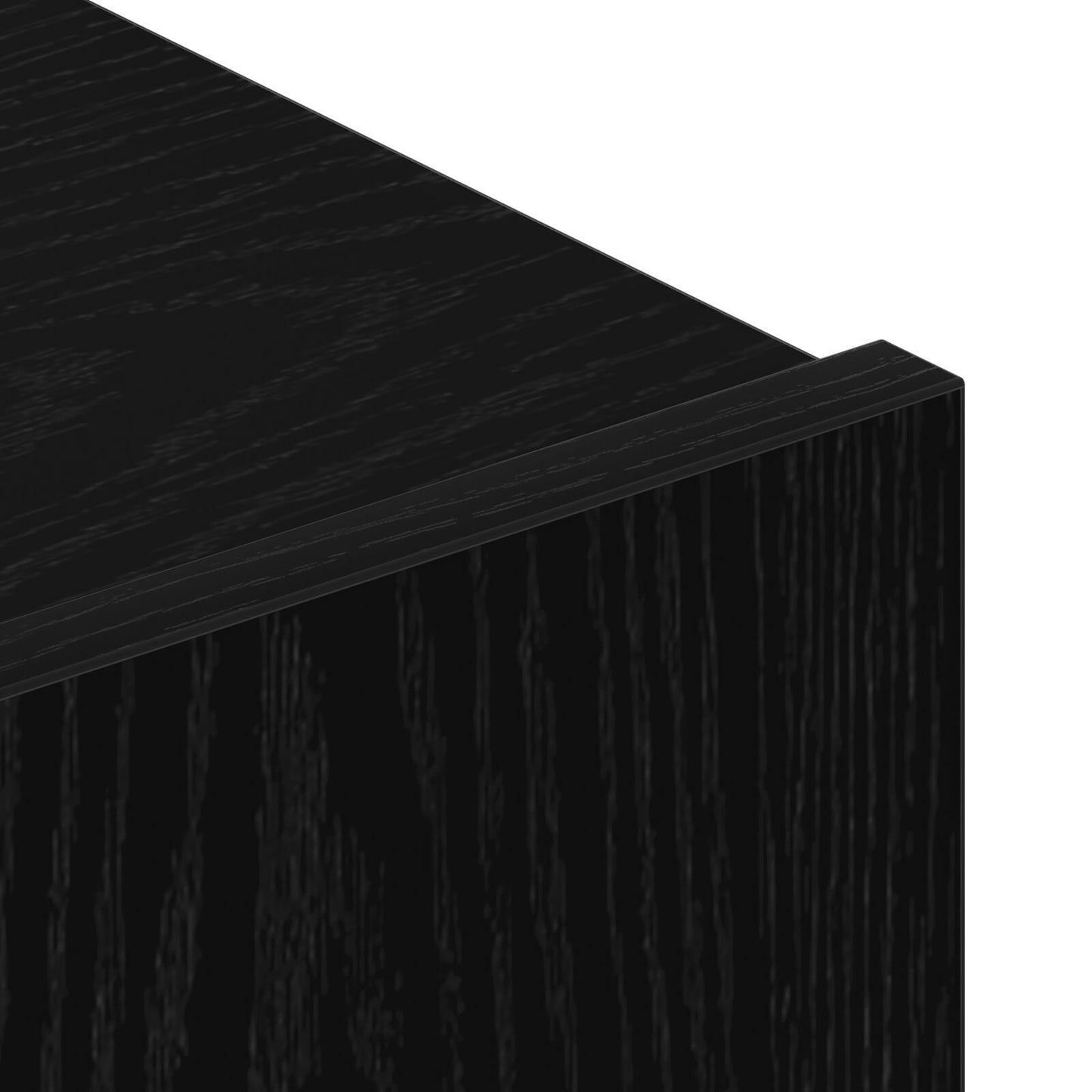 Sleek Black Oak TV Stand - 80x30x30 cm Engineered Wood