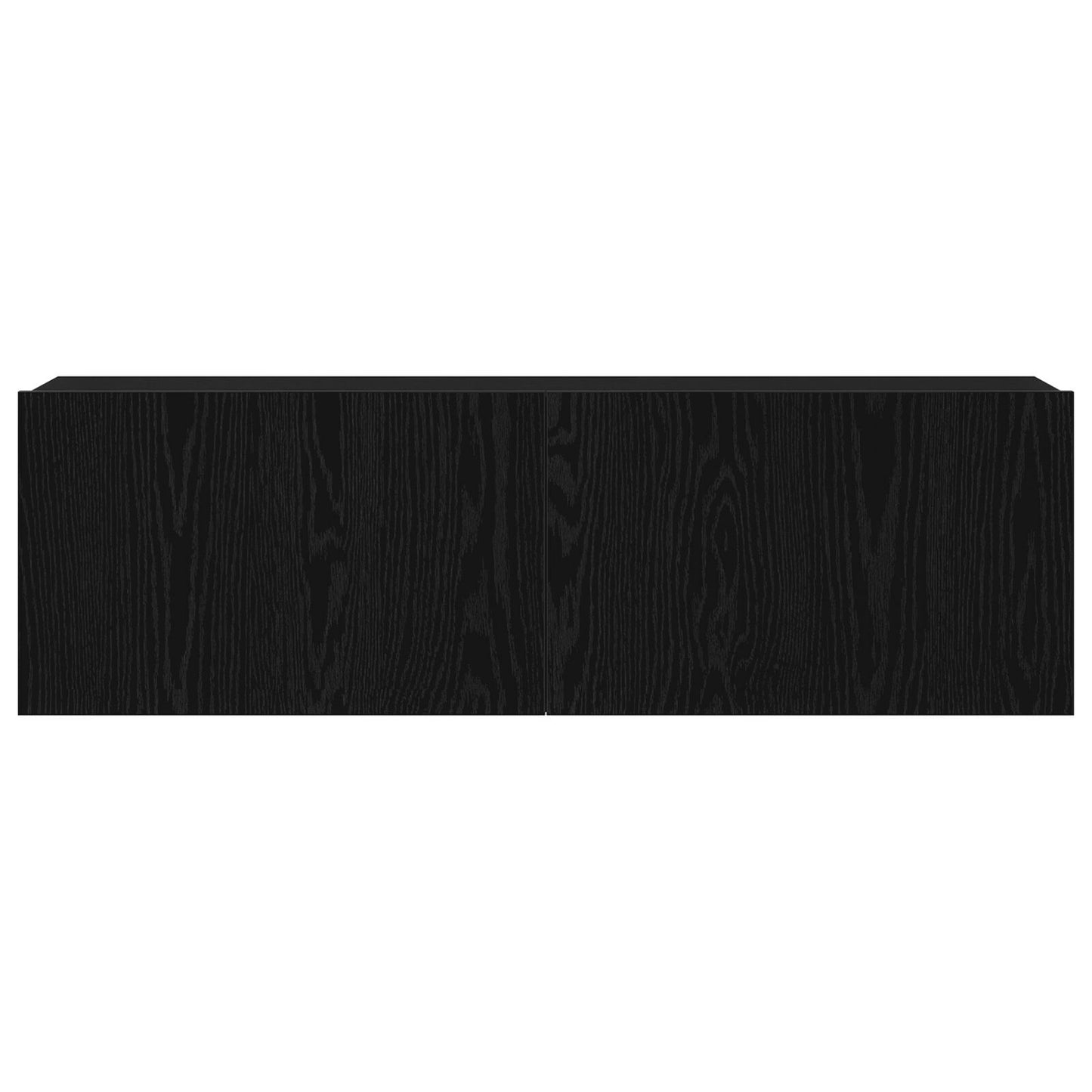 Black Oak Wall-Mounted TV Cabinet - 100x30x30 cm Engineered Wood