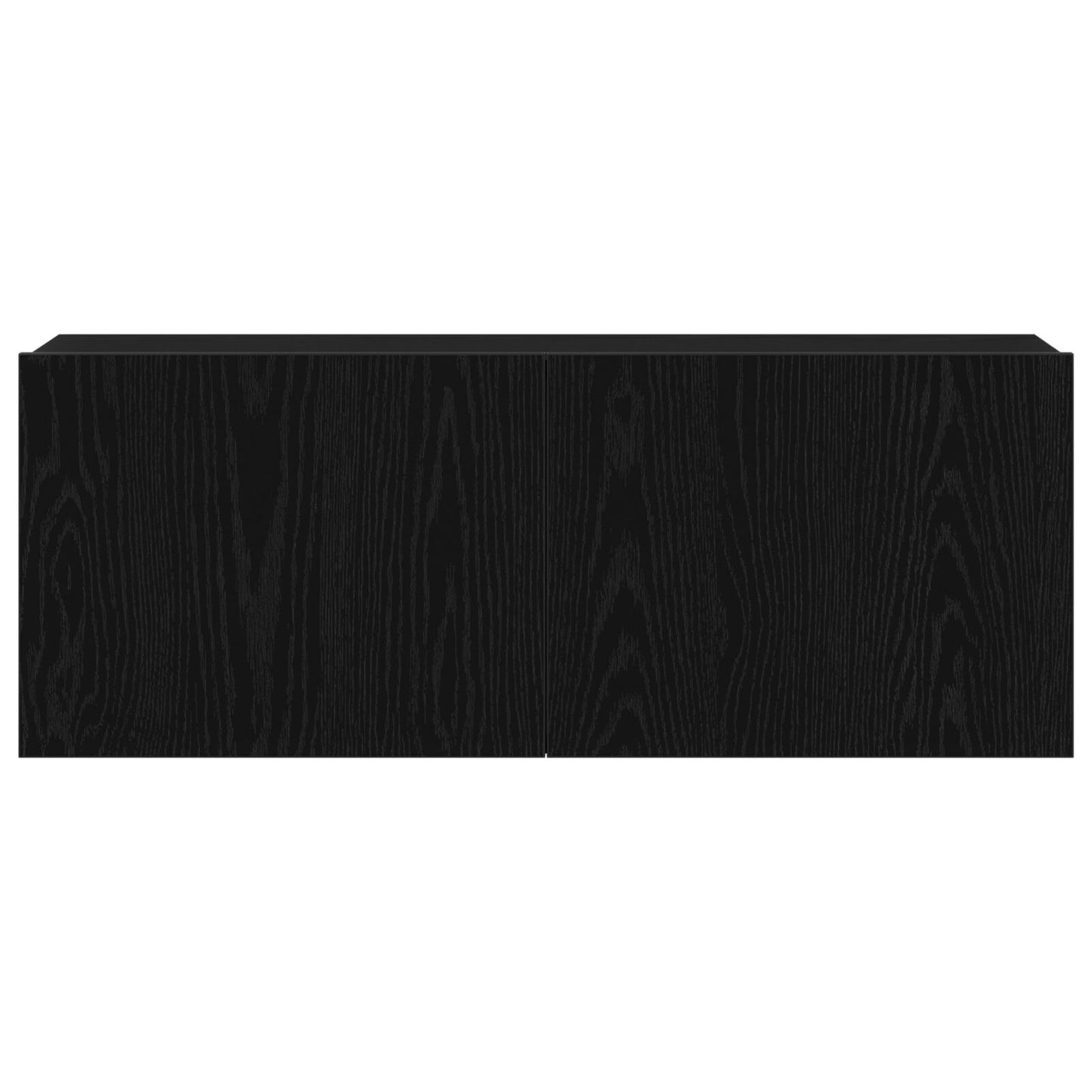 Sleek Black Oak TV Stand - 80x30x30 cm Engineered Wood