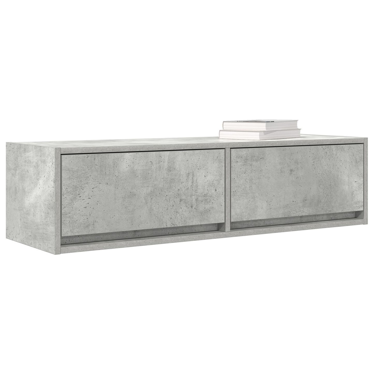 Concrete Grey TV Cabinet, Engineered Wood 100x31x25.5 cm