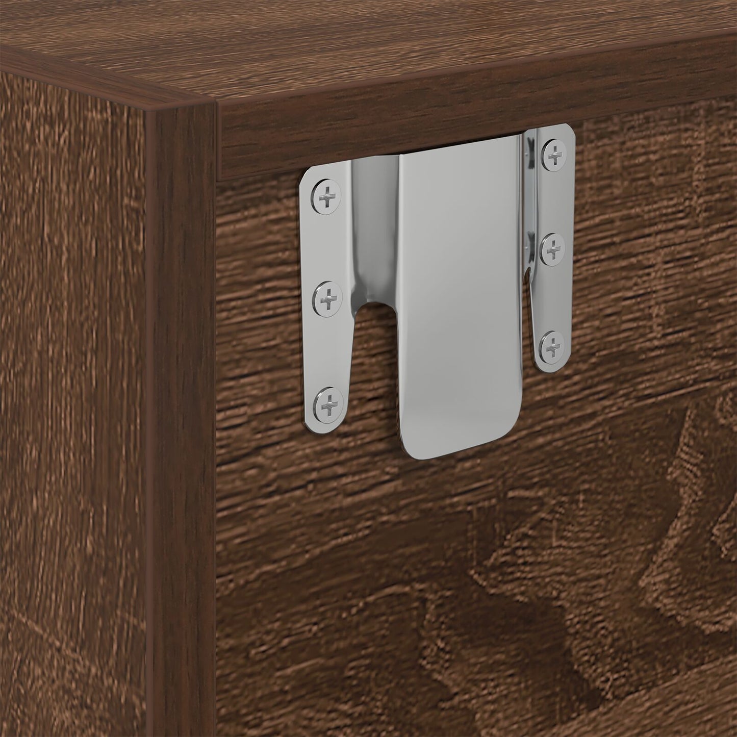 Brown Oak TV Cabinet 100x31x25.5 cm - Engineered Wood Design