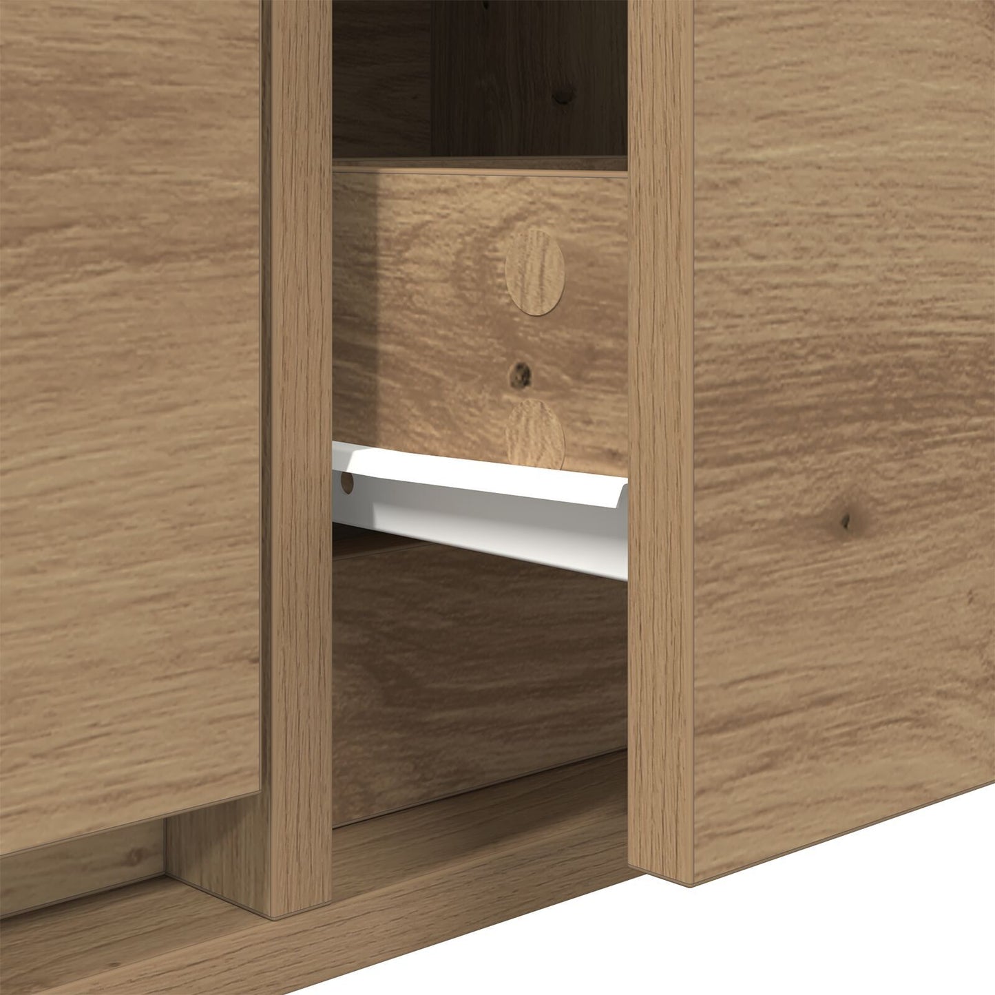 Artisan Oak TV Cabinet - 100x31x25.5cm Engineered Wood