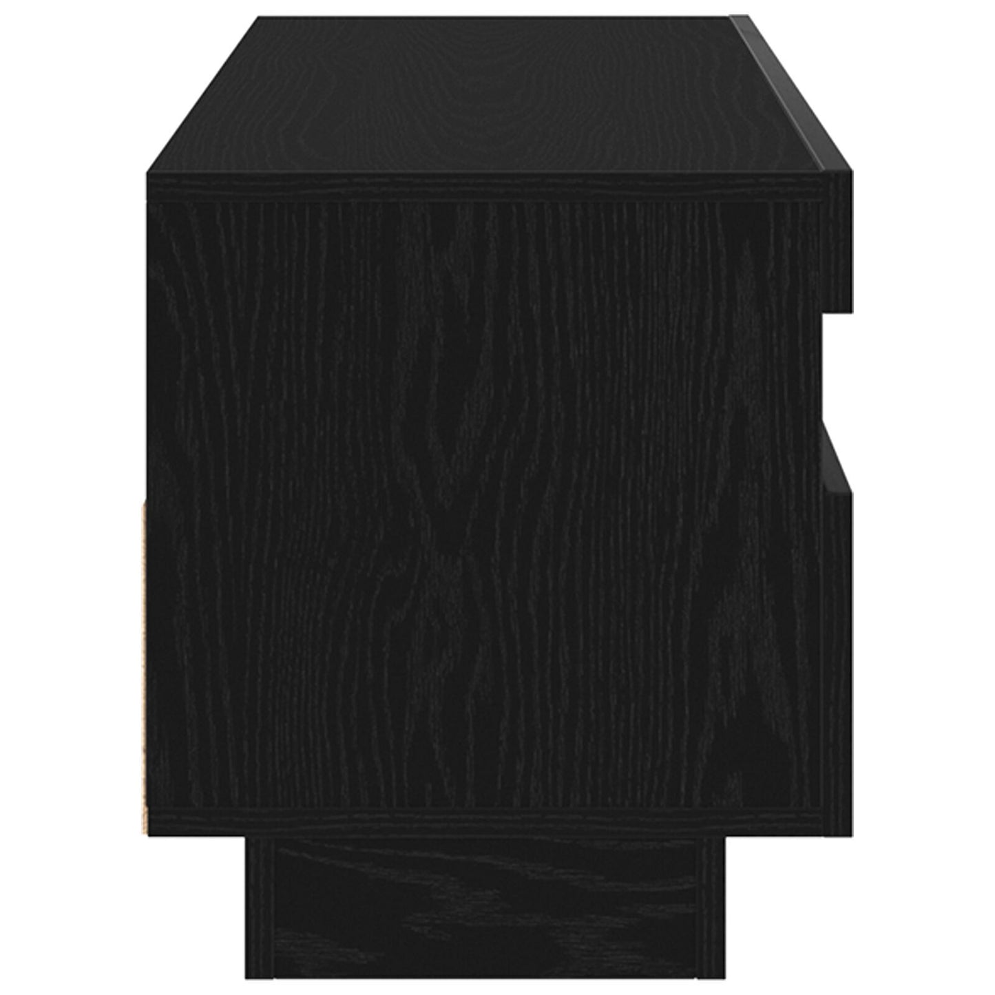 Black Oak TV Cabinet with LED Lights, Engineered Wood, 80x35x40 cm