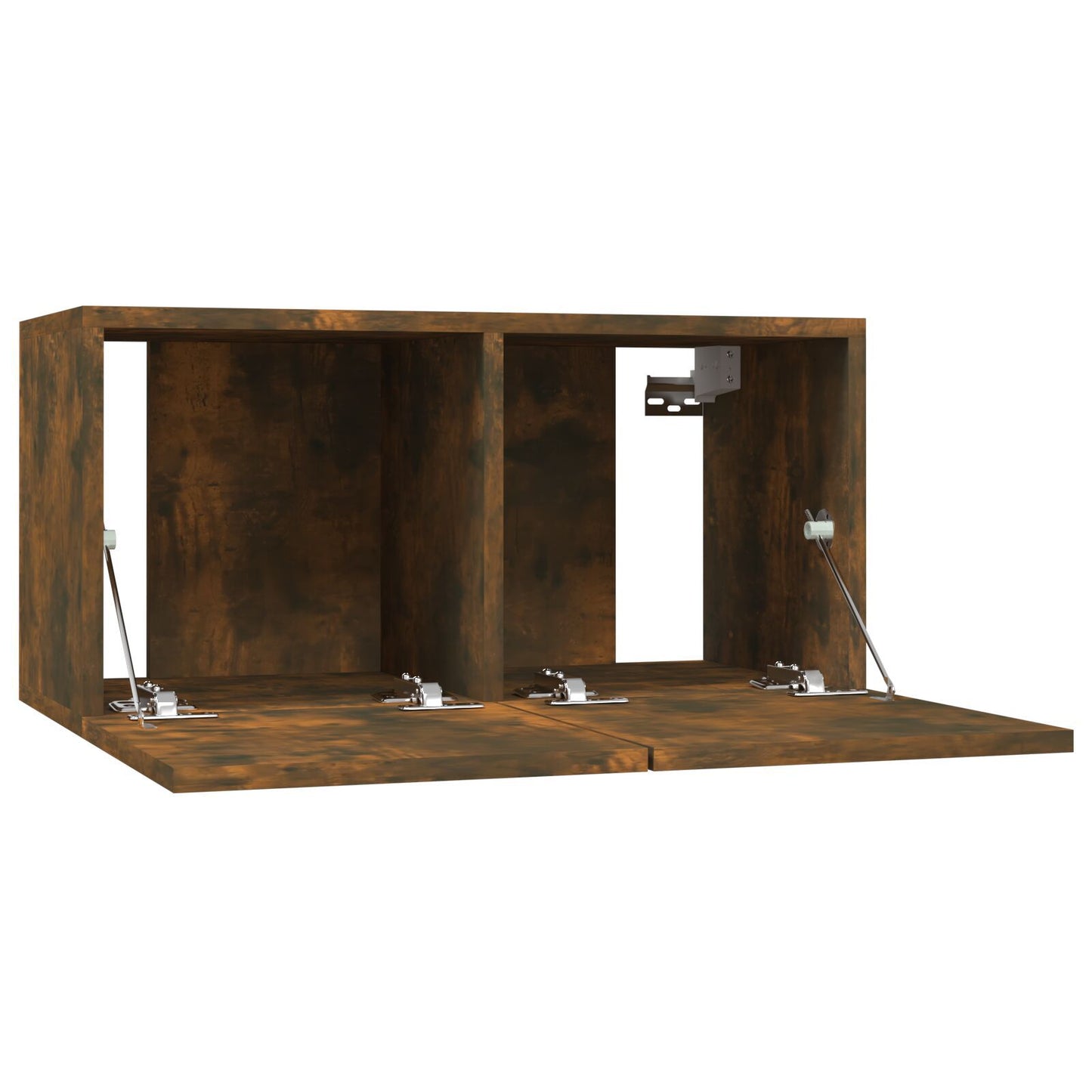 2-Piece Smoked Oak TV Cabinet Set | 60x30x30cm | Wall-Mount