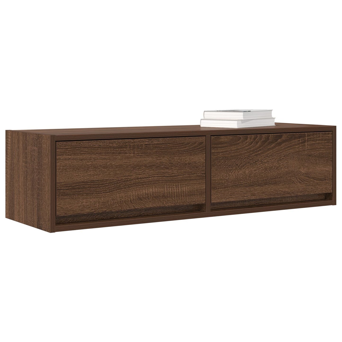 Brown Oak TV Cabinet 100x31x25.5 cm - Engineered Wood Design