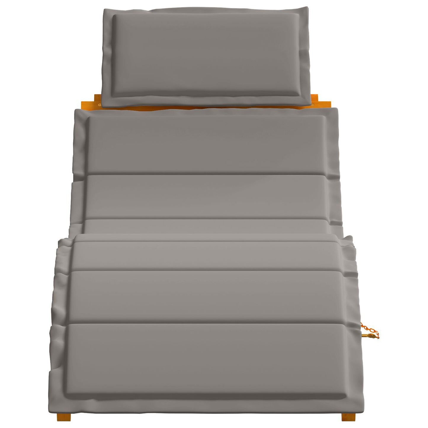 2-Piece Dark Grey Acacia Wood Sun Loungers with Cushions