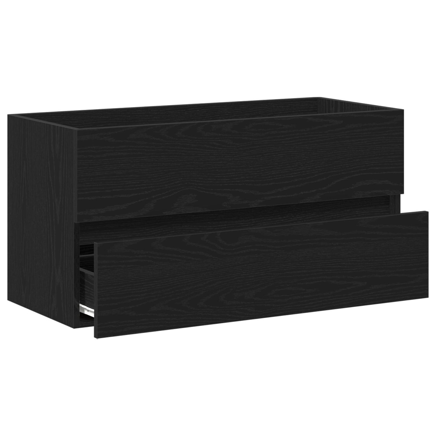 Elegant Black Oak Sink Cabinet 90x38.5x45 cm - Engineered Wood