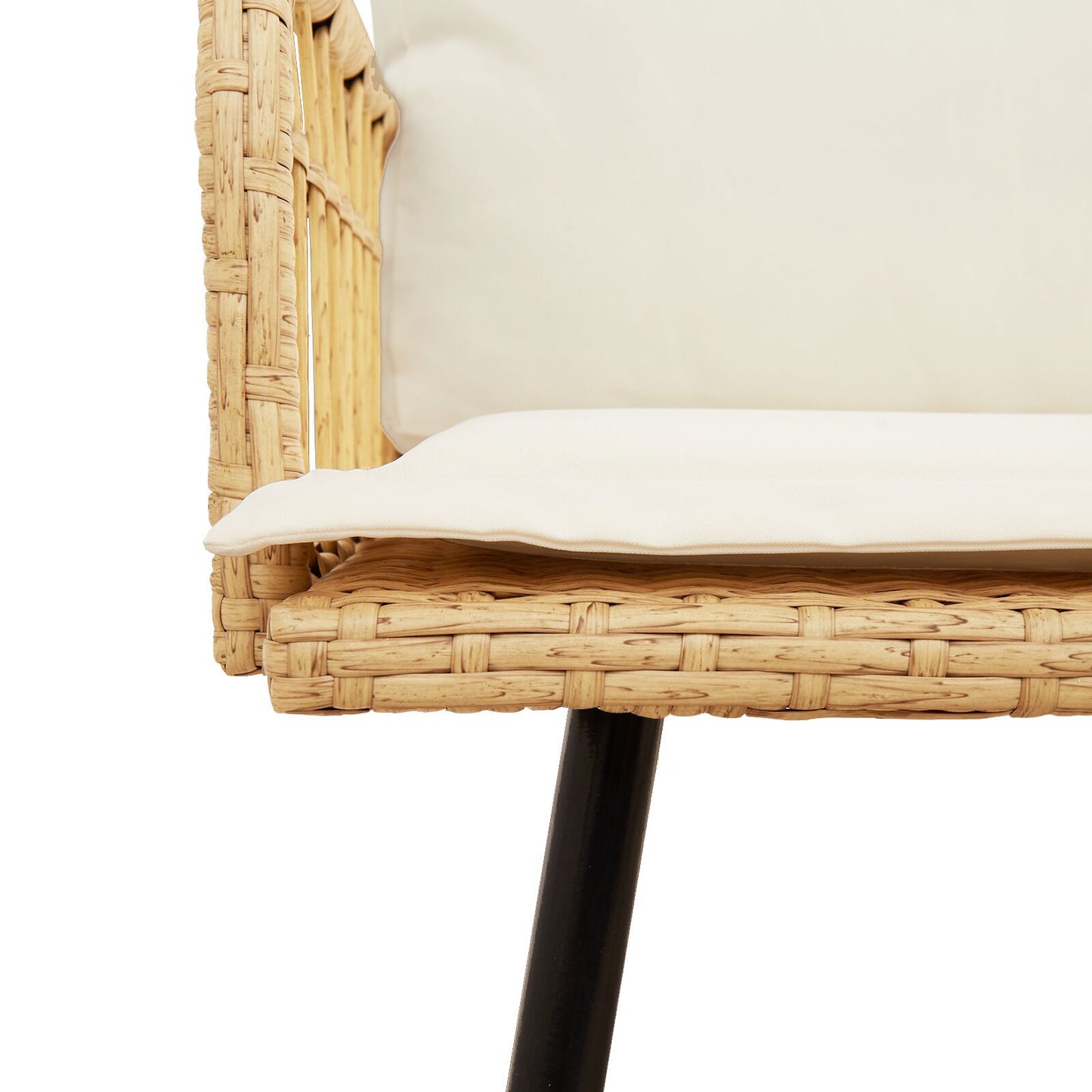 Natural Poly Rattan L-Shaped Sofa 231x173x78 cm - Elegant Comfort