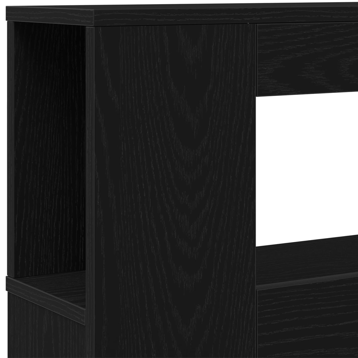 LED Headboard in Black Oak - 160x18.5x45cm, Engineered Wood