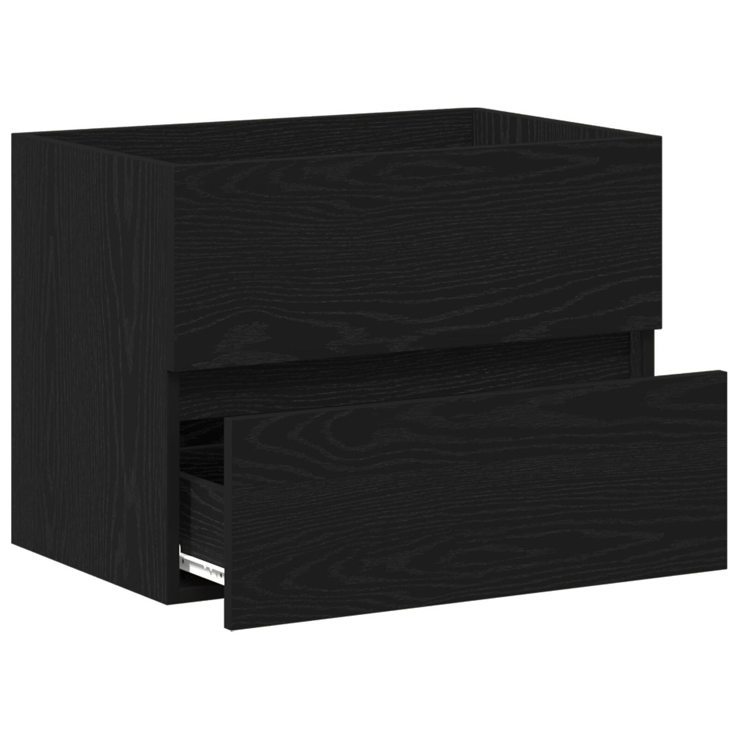 Black Oak Sink Cabinet 60x38.5x45 cm - Engineered Wood