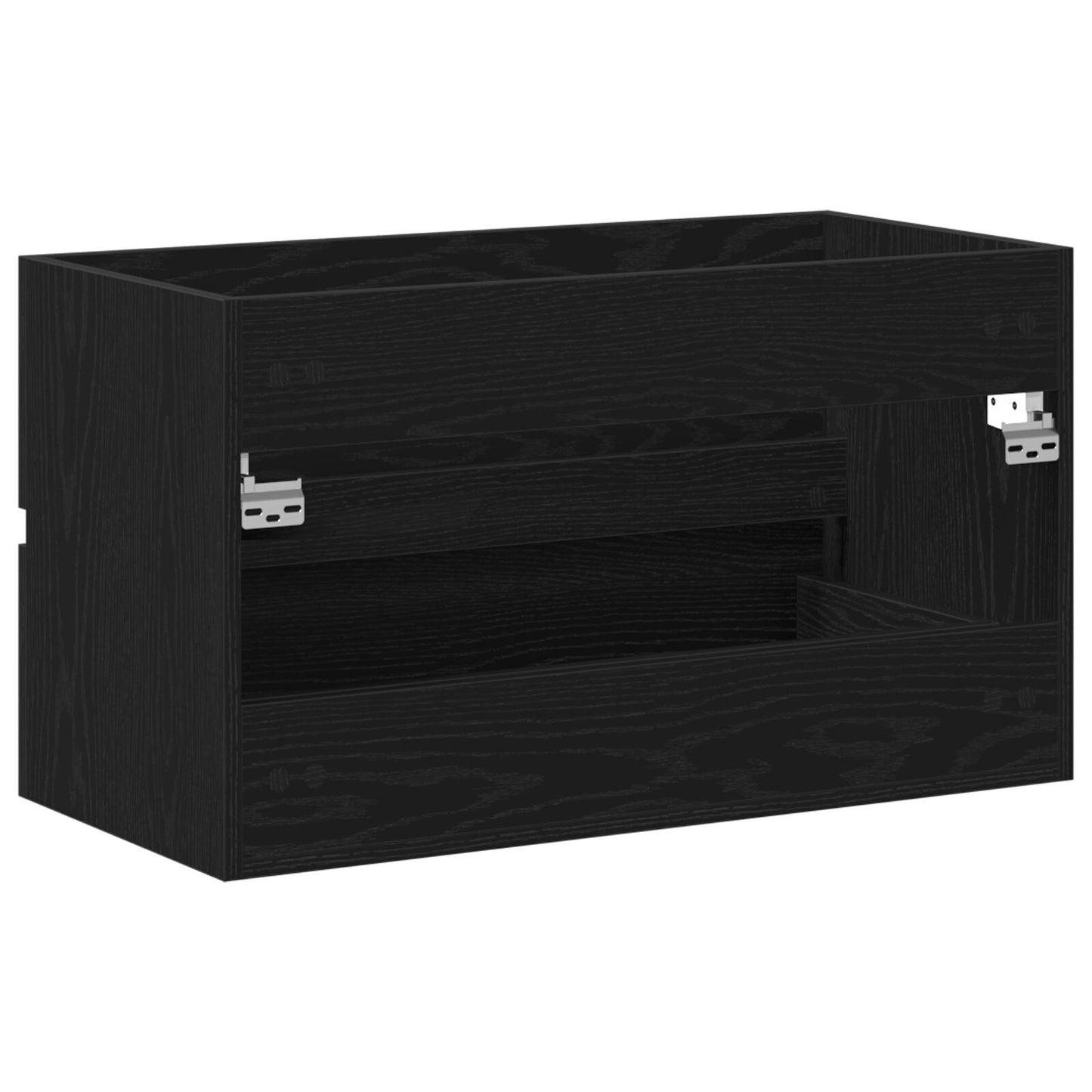 Black Oak Sink Cabinet, 80x38.5x45 cm, Engineered Wood