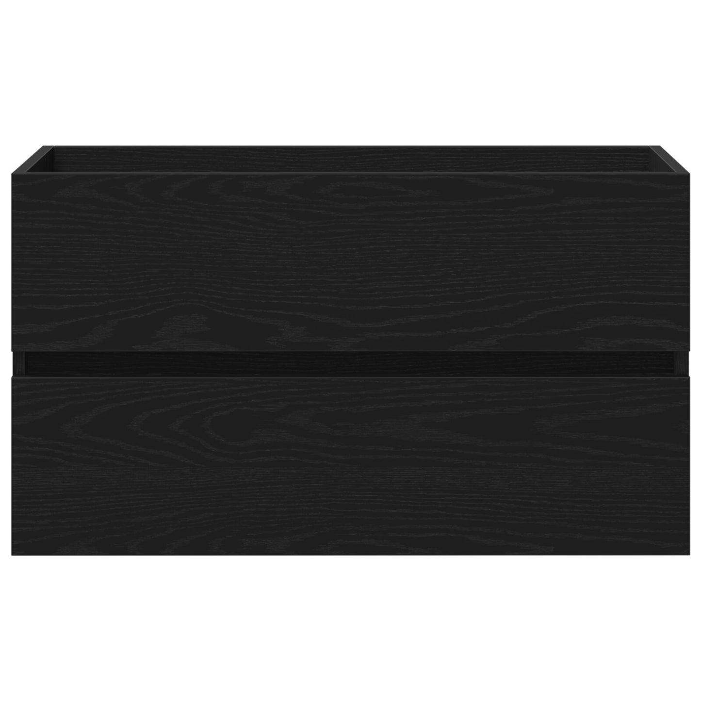 Black Oak Sink Cabinet, 80x38.5x45 cm, Engineered Wood
