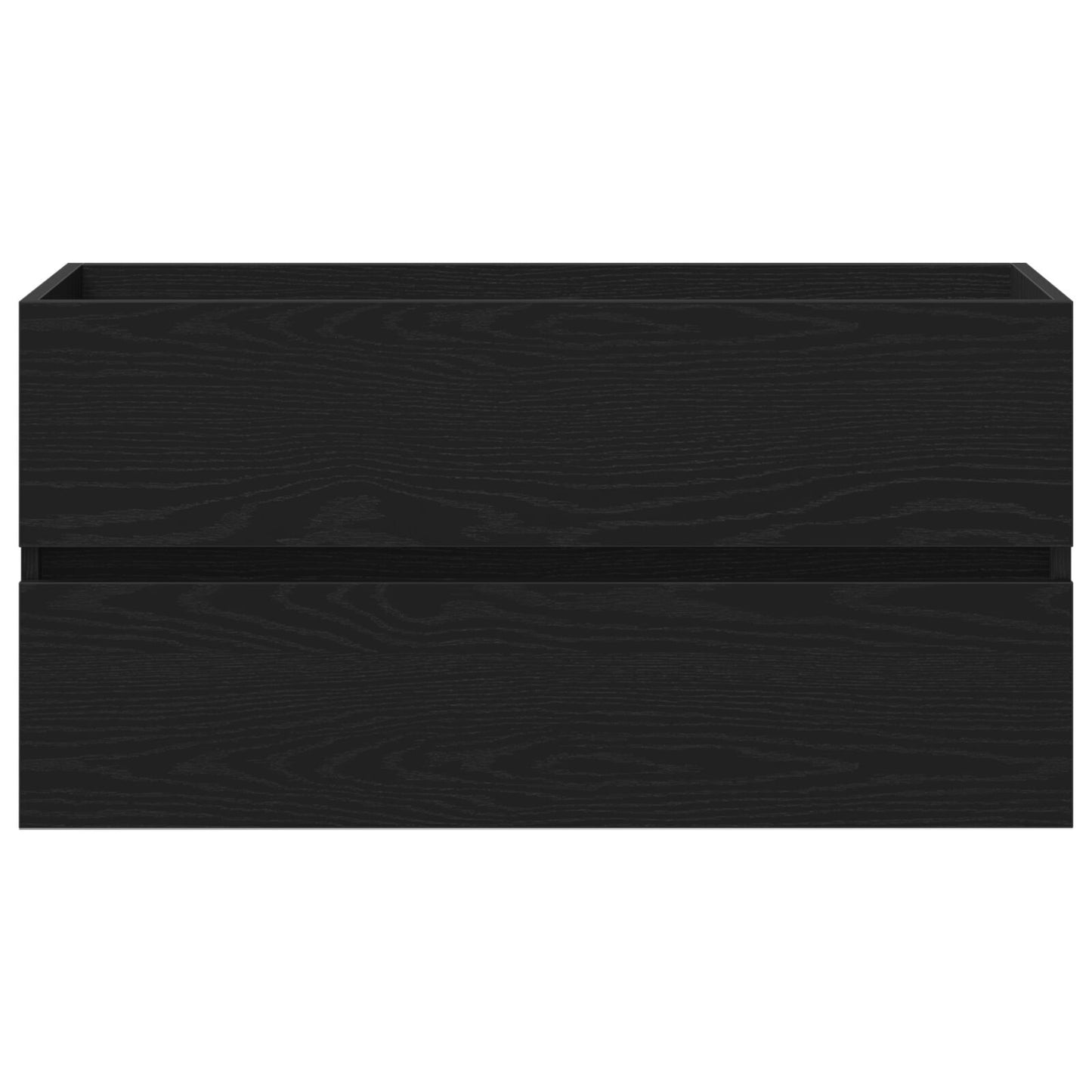 Elegant Black Oak Sink Cabinet 90x38.5x45 cm - Engineered Wood