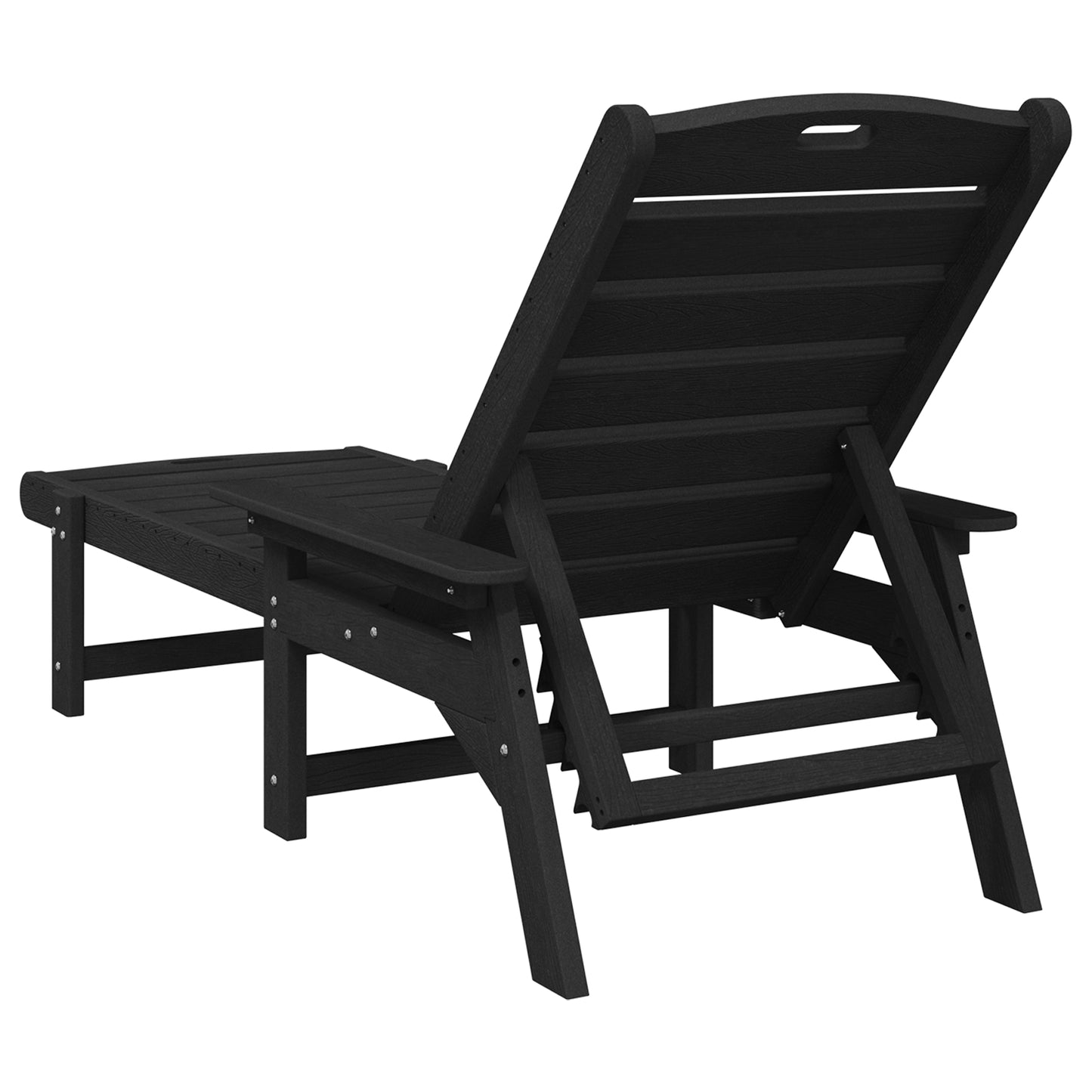 Black Sun Loungers Set 2 pcs, 162x53x98cm, HDPE, vidaXL