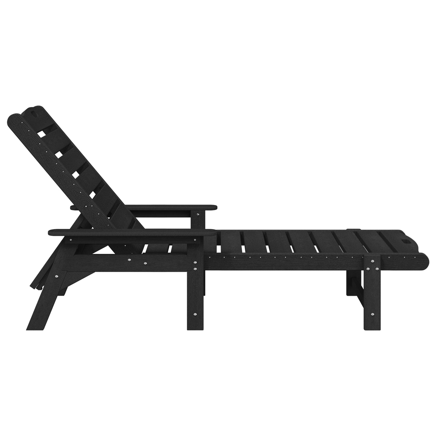 Black Sun Loungers Set 2 pcs, 162x53x98cm, HDPE, vidaXL