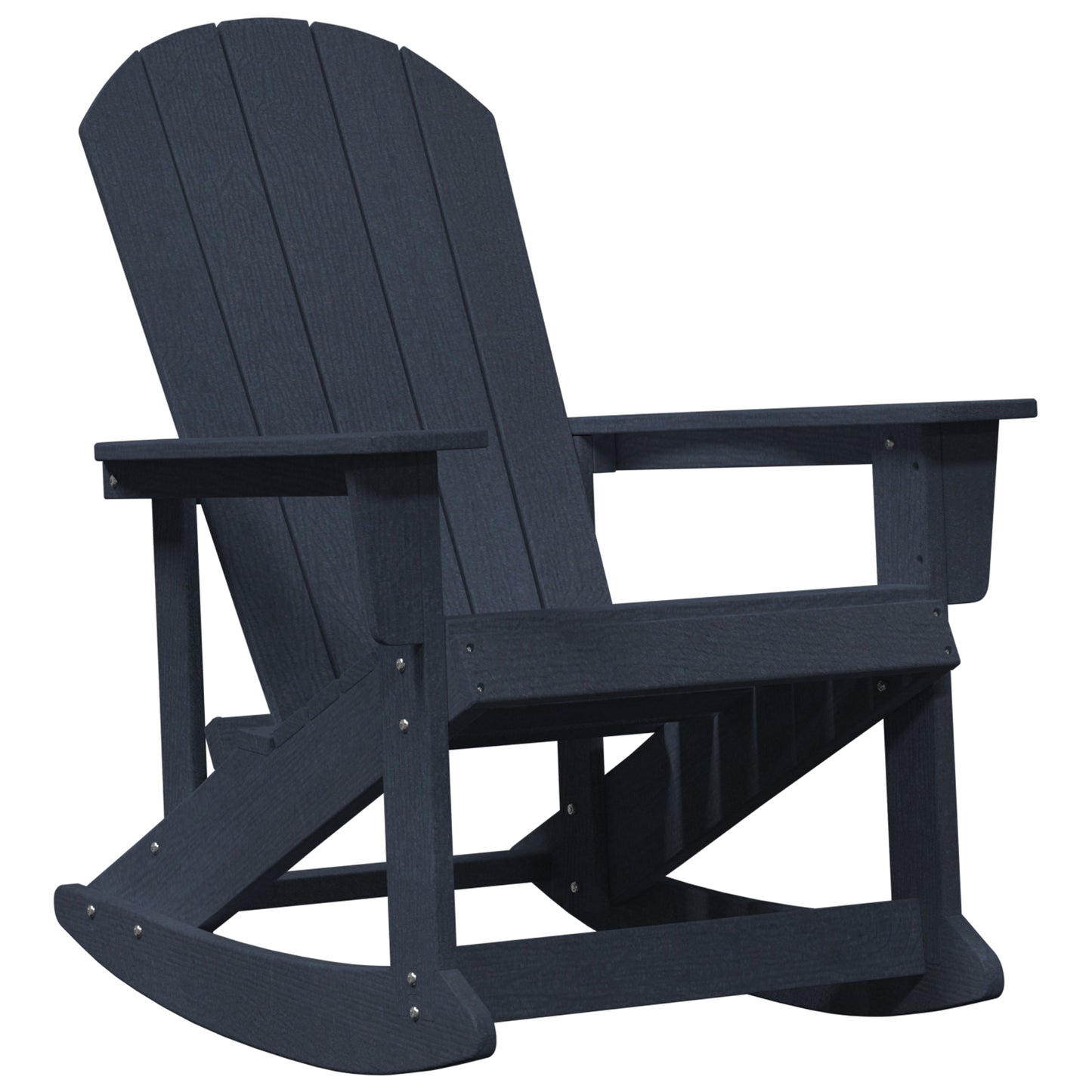 Navy Blue Adirondack Rocking Chair, HDPE, 73.5x92x90 cm