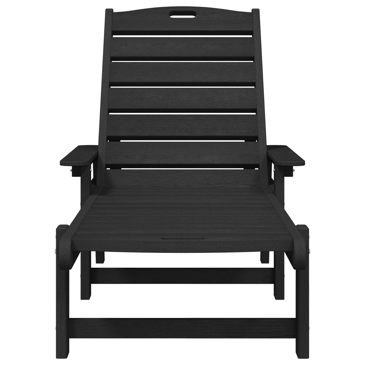 Black Sun Loungers Set 2 pcs, 162x53x98cm, HDPE, vidaXL