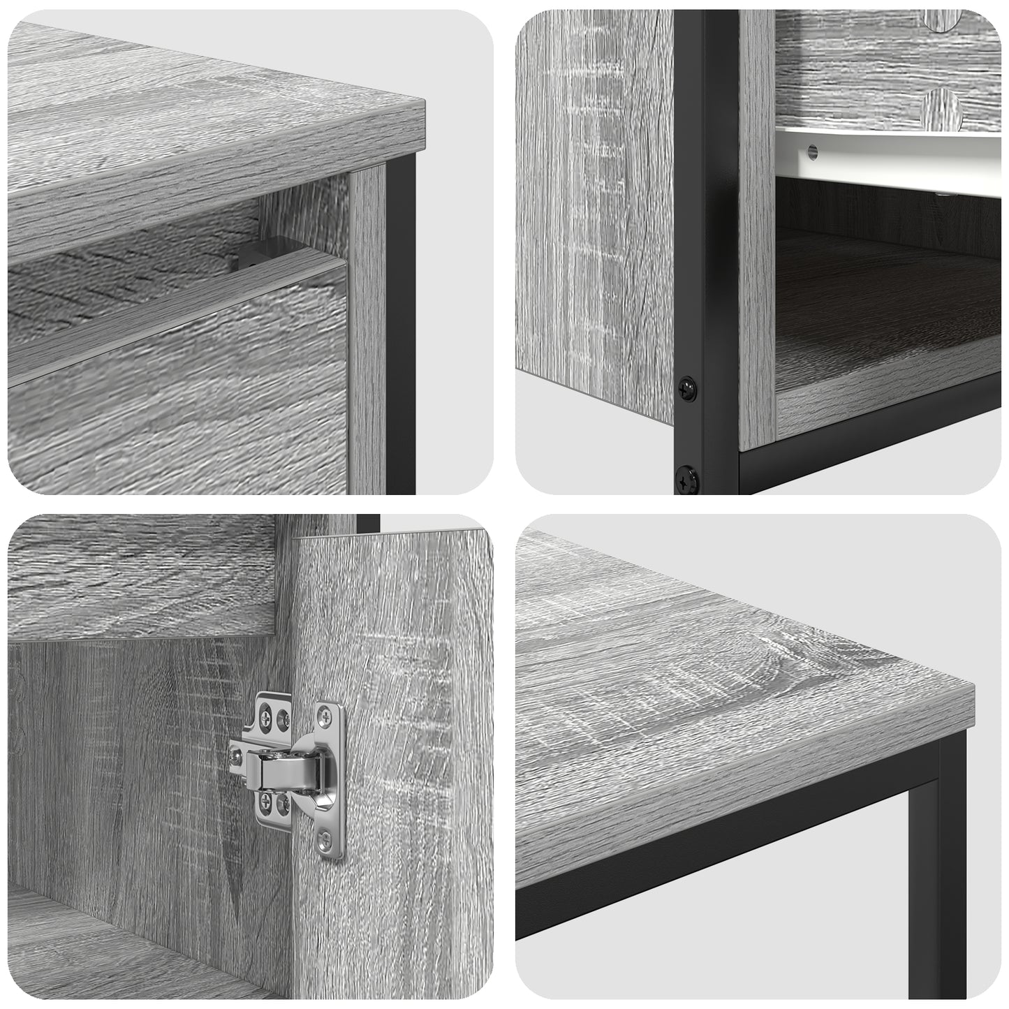 2 Piece Bathroom Furniture Set Grey Sonoma Engineered Wood