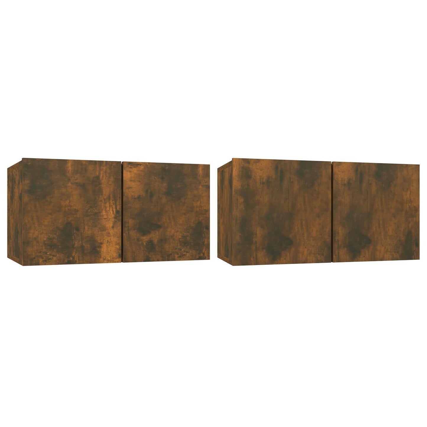 2-Piece Smoked Oak TV Cabinet Set | 60x30x30cm | Wall-Mount