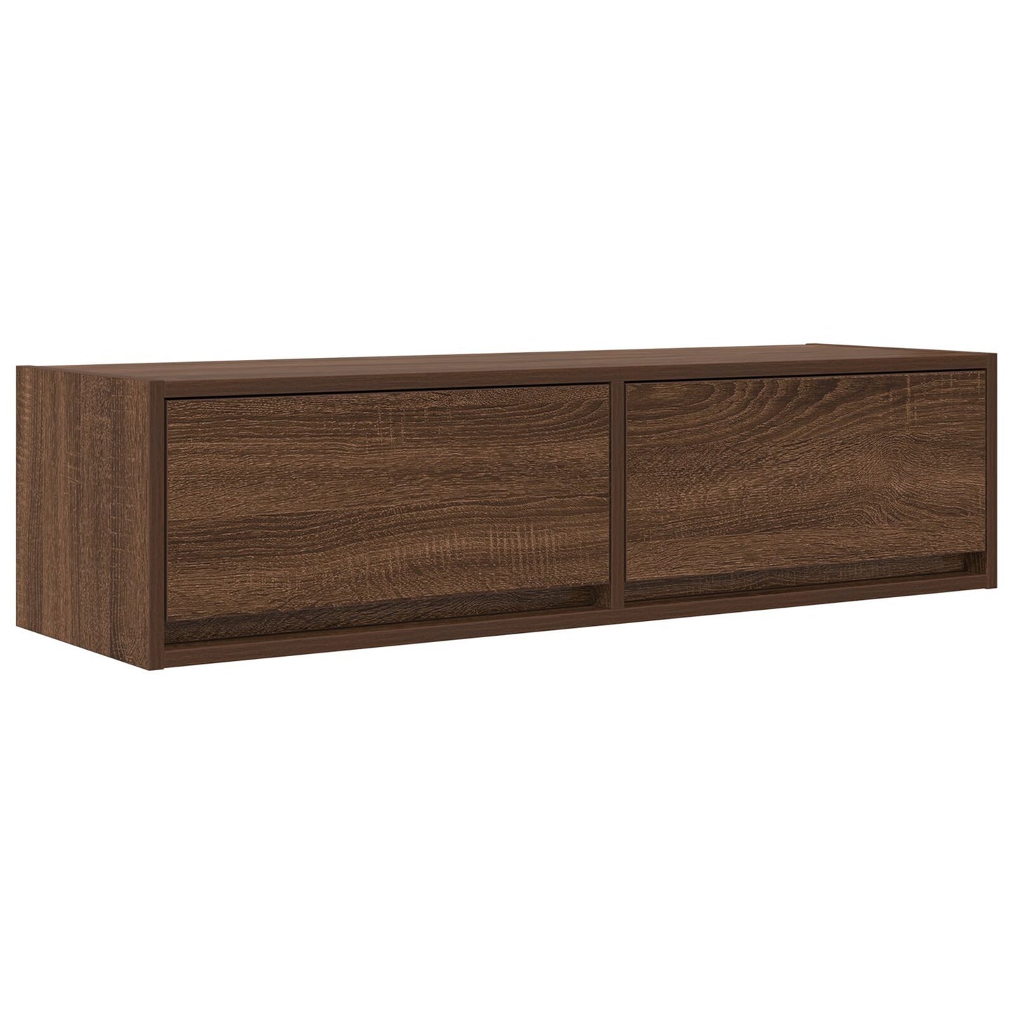 Brown Oak TV Cabinet 100x31x25.5 cm - Engineered Wood Design
