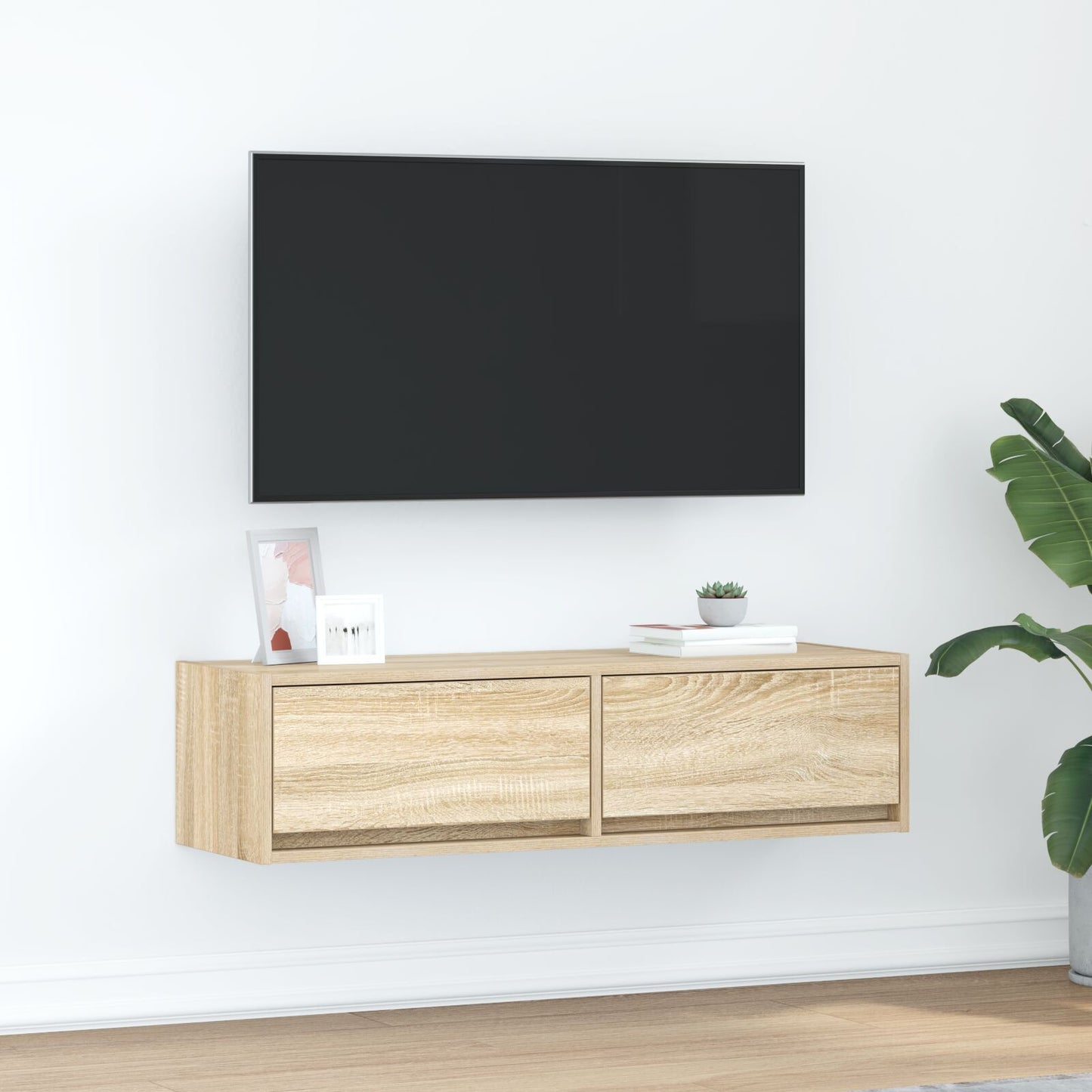 Sonoma Oak TV Cabinet 100x31x25.5 cm - Stylish Engineered Wood