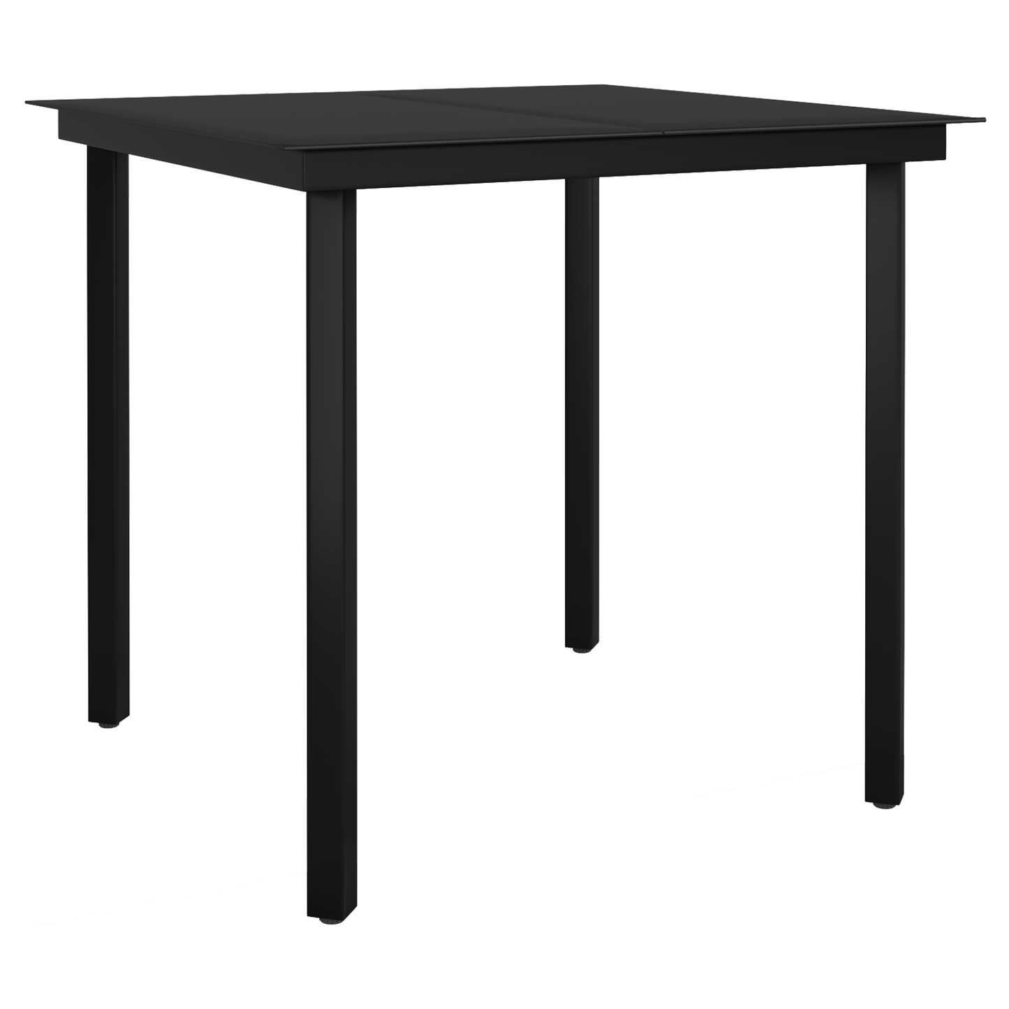 3 Piece Garden Dining Set Black Poly Rattan