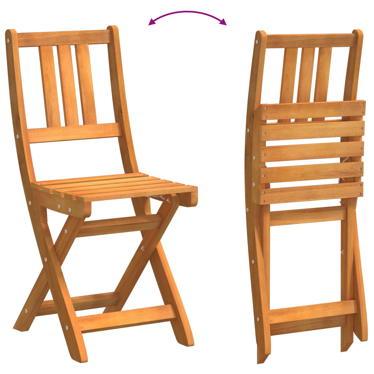 Folding Garden Chairs 6 pcs 36x46x86 cm Solid Wood Acacia