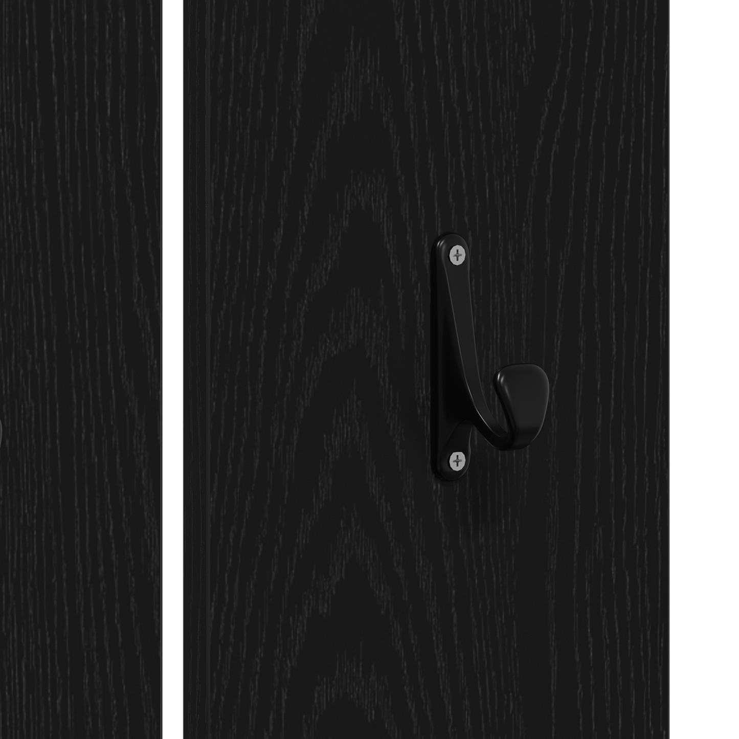 Hallway Furniture Set Black Oak Engineered Wood