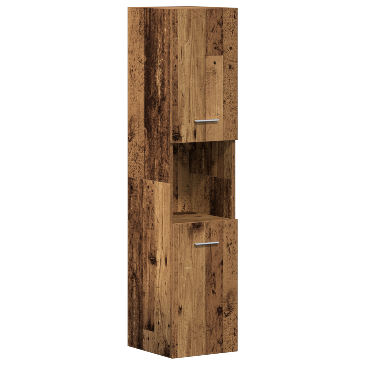 4 Piece Bathroom Furniture Set - Old Wood Engineered Wood