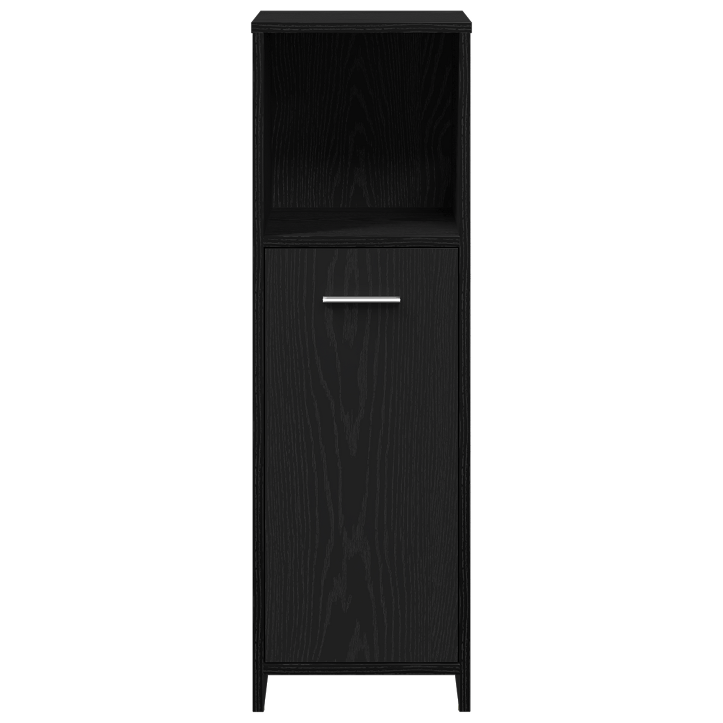 3 Piece Bathroom Furniture Set Black Oak Engineered Wood