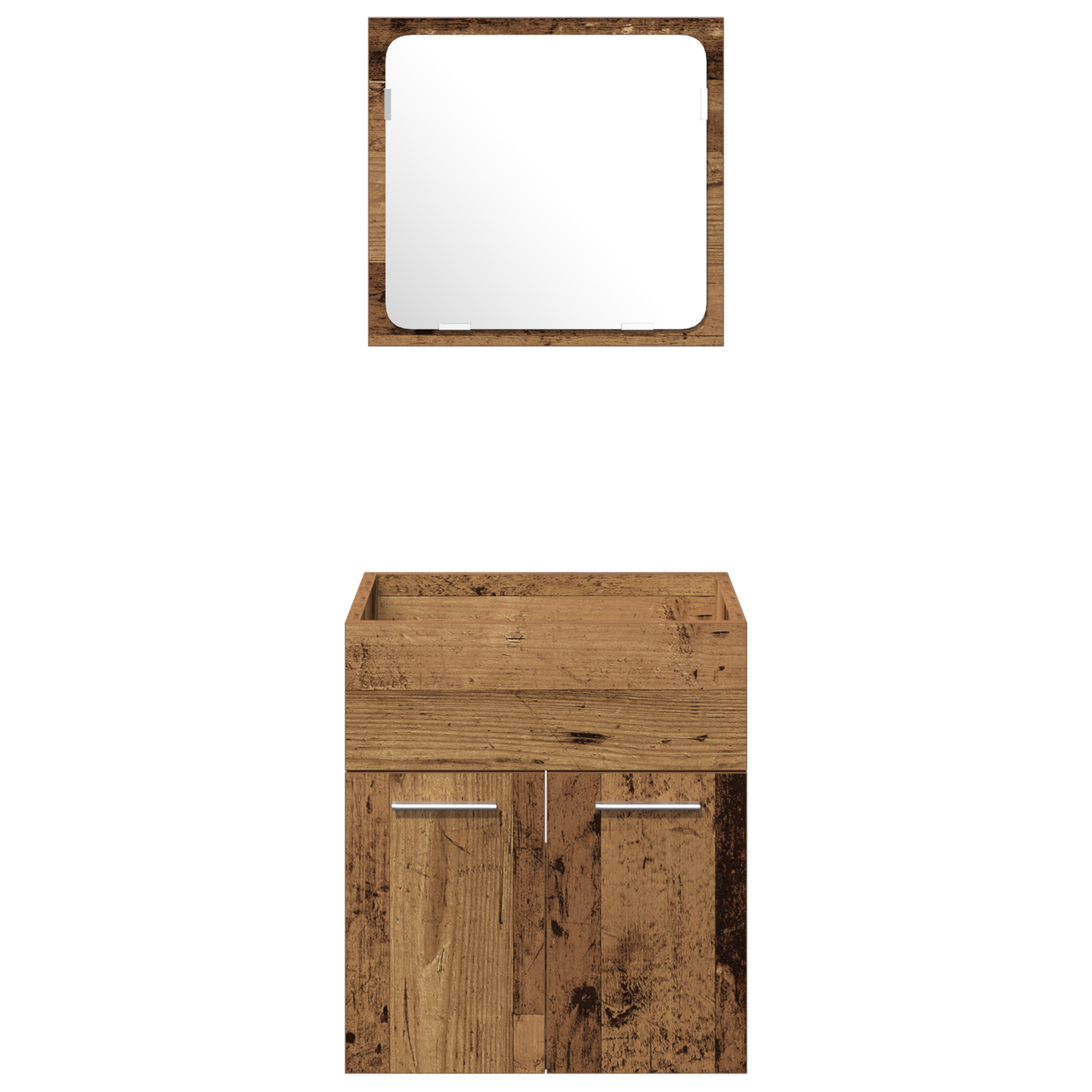 3 Piece Bathroom Furniture Set Old Wood Engineered Wood