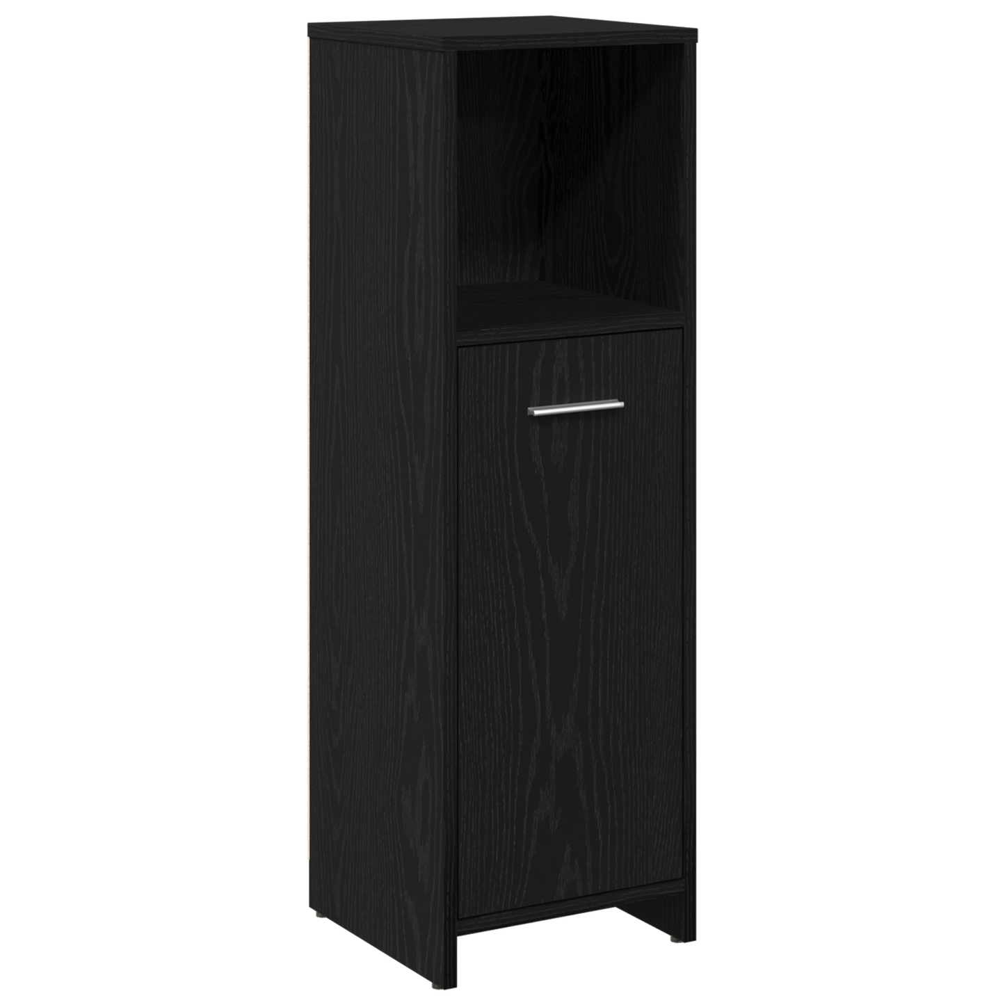 4 Piece Bathroom Furniture Set Black Oak Engineered Wood