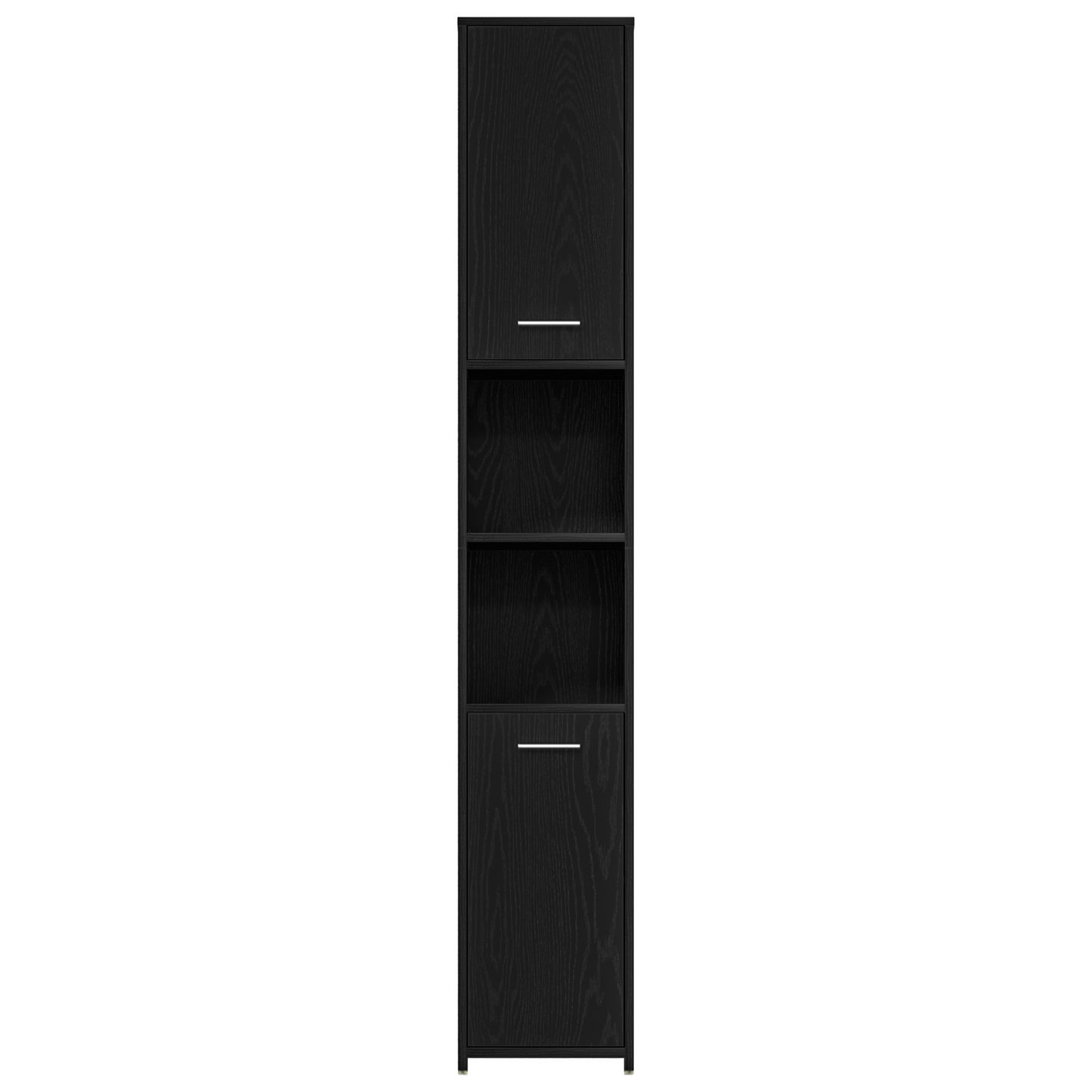 4 Piece Bathroom Furniture Set Black Oak Engineered Wood