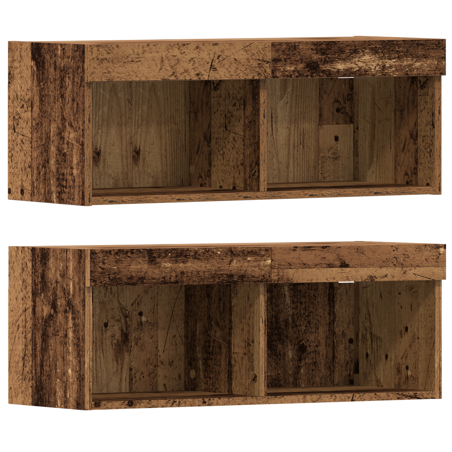 TV Cabinet with LED Lights Old Wood 40.5x30x102 cm