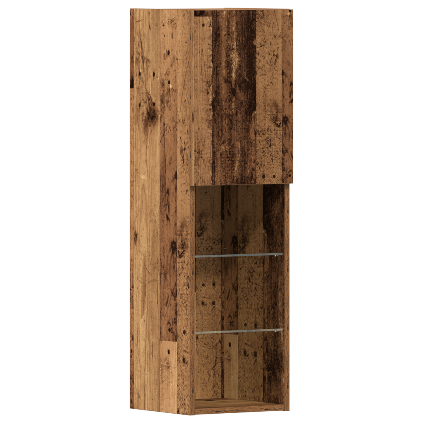 TV Cabinet with LED Lights Old Wood 40.5x30x102 cm