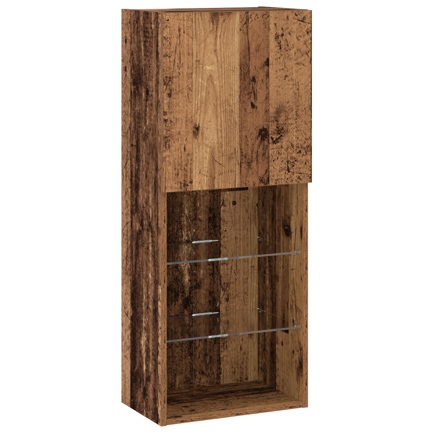 TV Cabinet with LED Lights Old Wood 40.5x30x102 cm