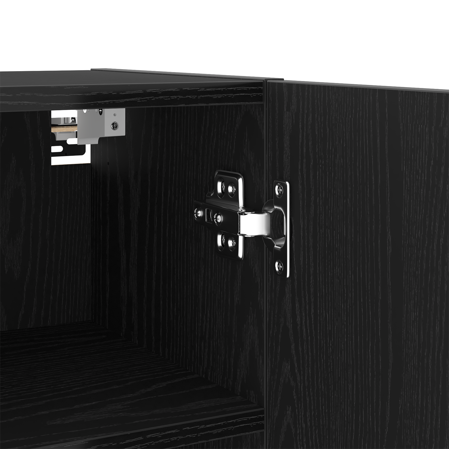 LED TV Cabinet Black Oak 30.5x30x102 cm Engineered Wood