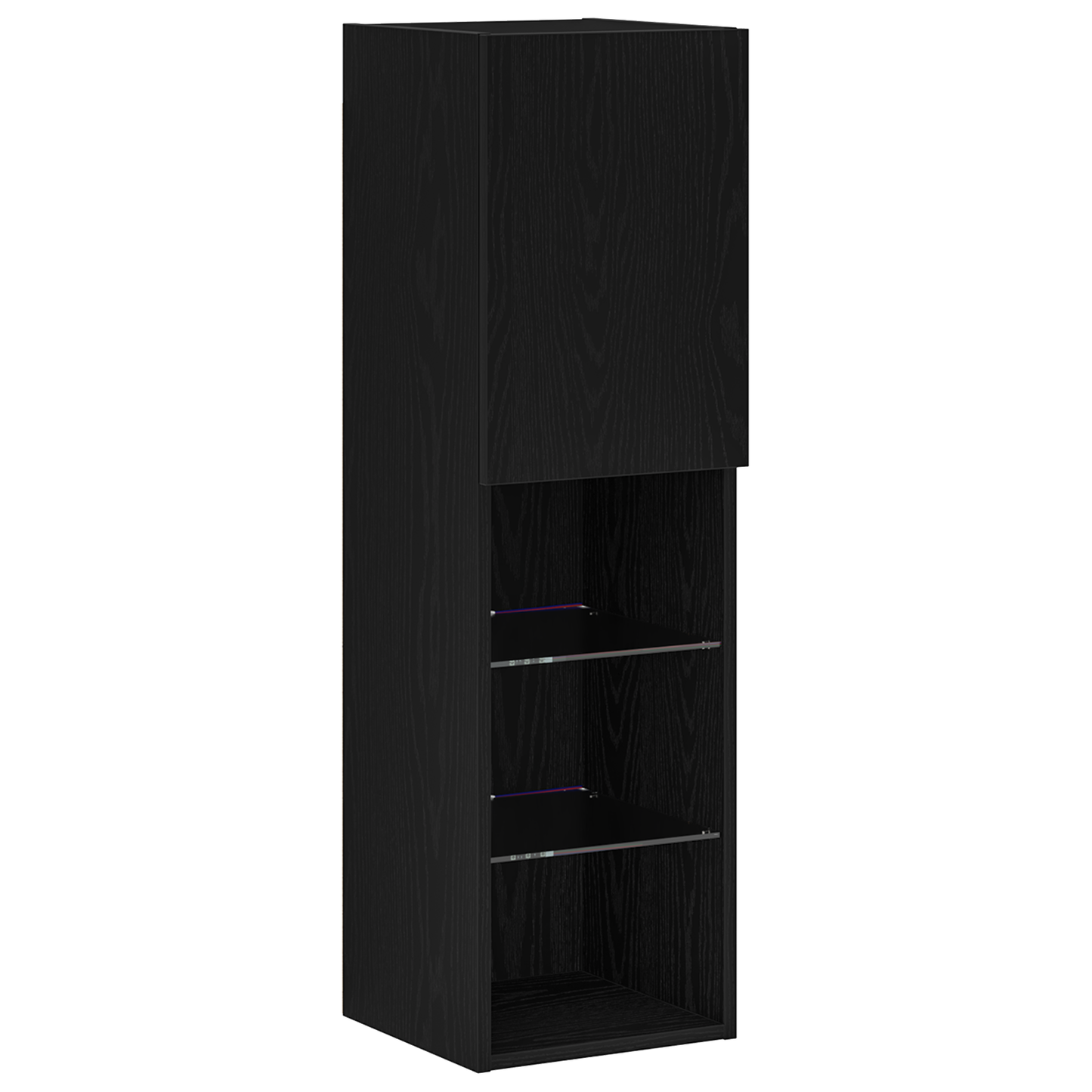 LED TV Cabinet Black Oak 30.5x30x102 cm Engineered Wood