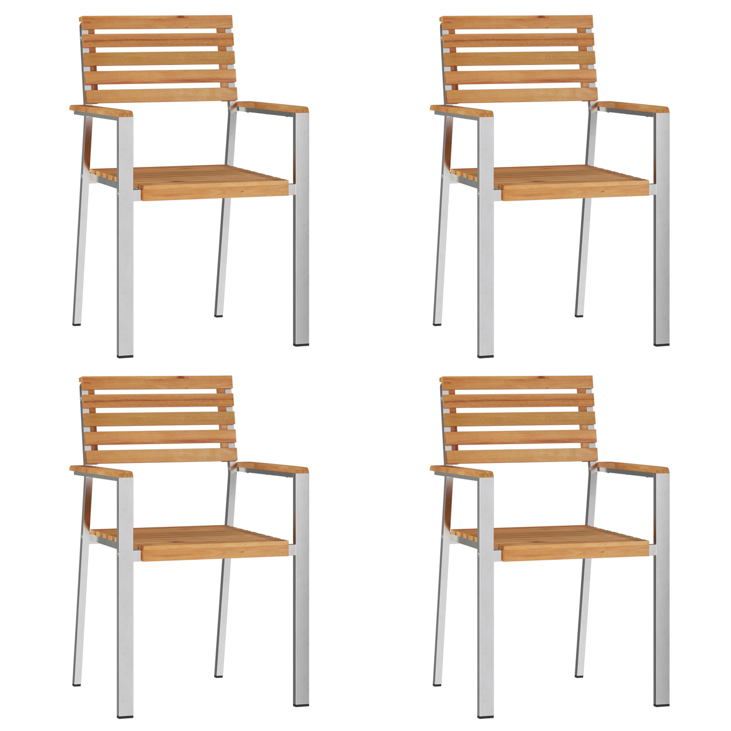 5 Piece Garden Dining Set Solid Wood Teak