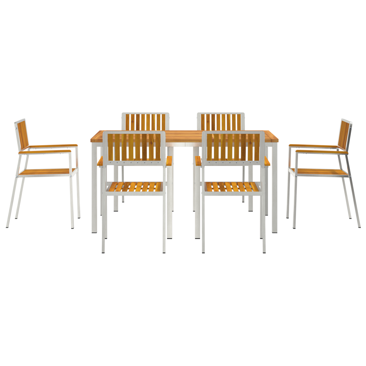 7 Piece Garden Dining Set Solid Wood Acacia