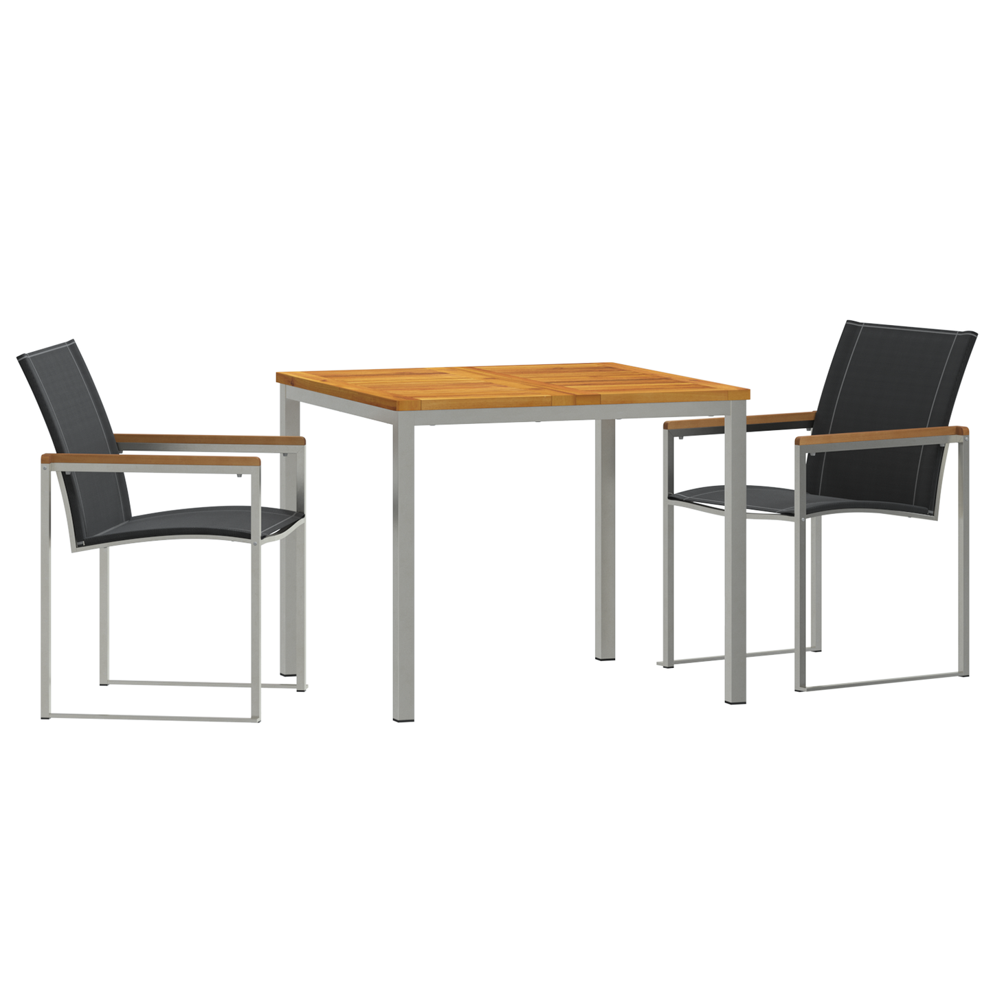 3 Piece Garden Dining Set Solid Wood Acacia