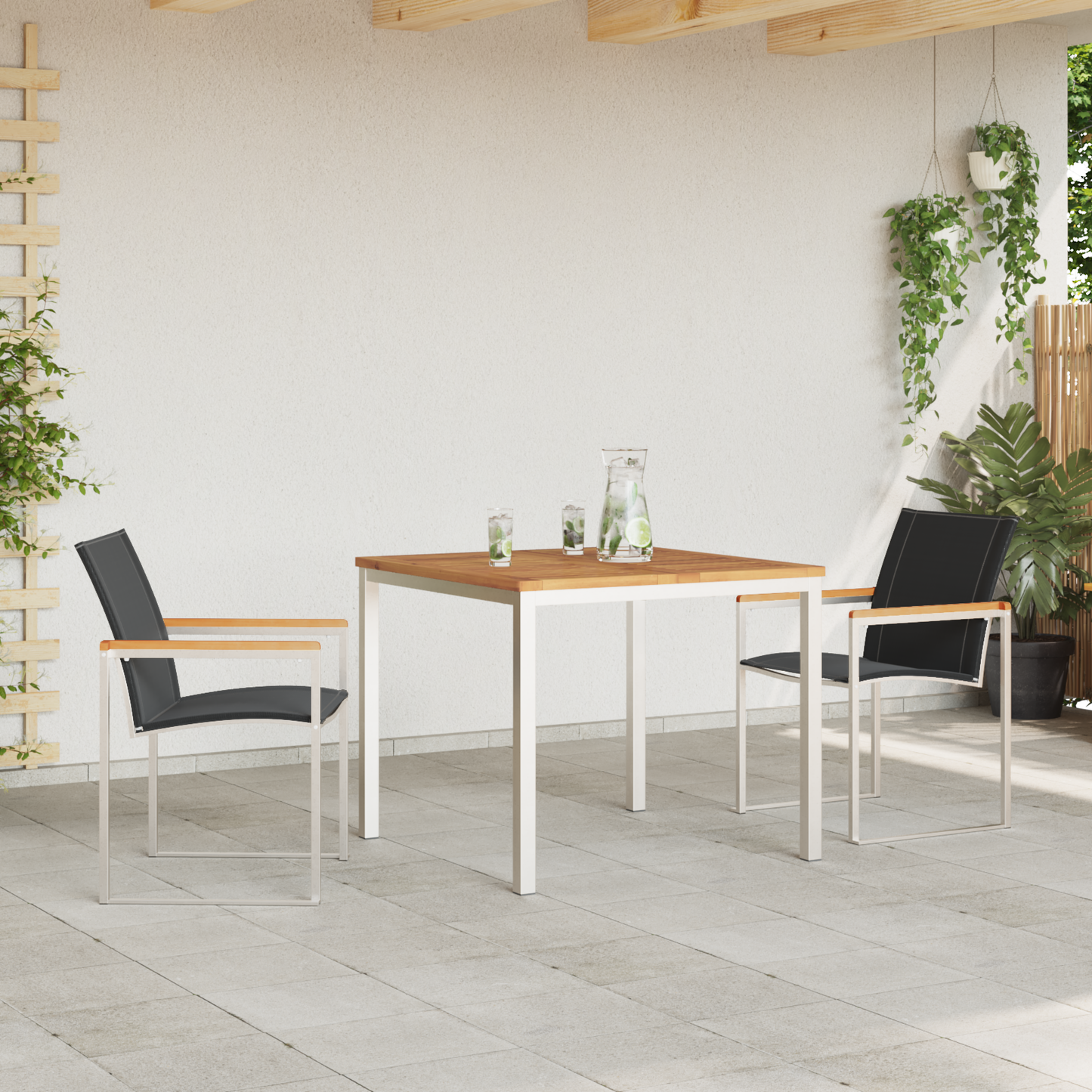 3 Piece Garden Dining Set Solid Wood Acacia